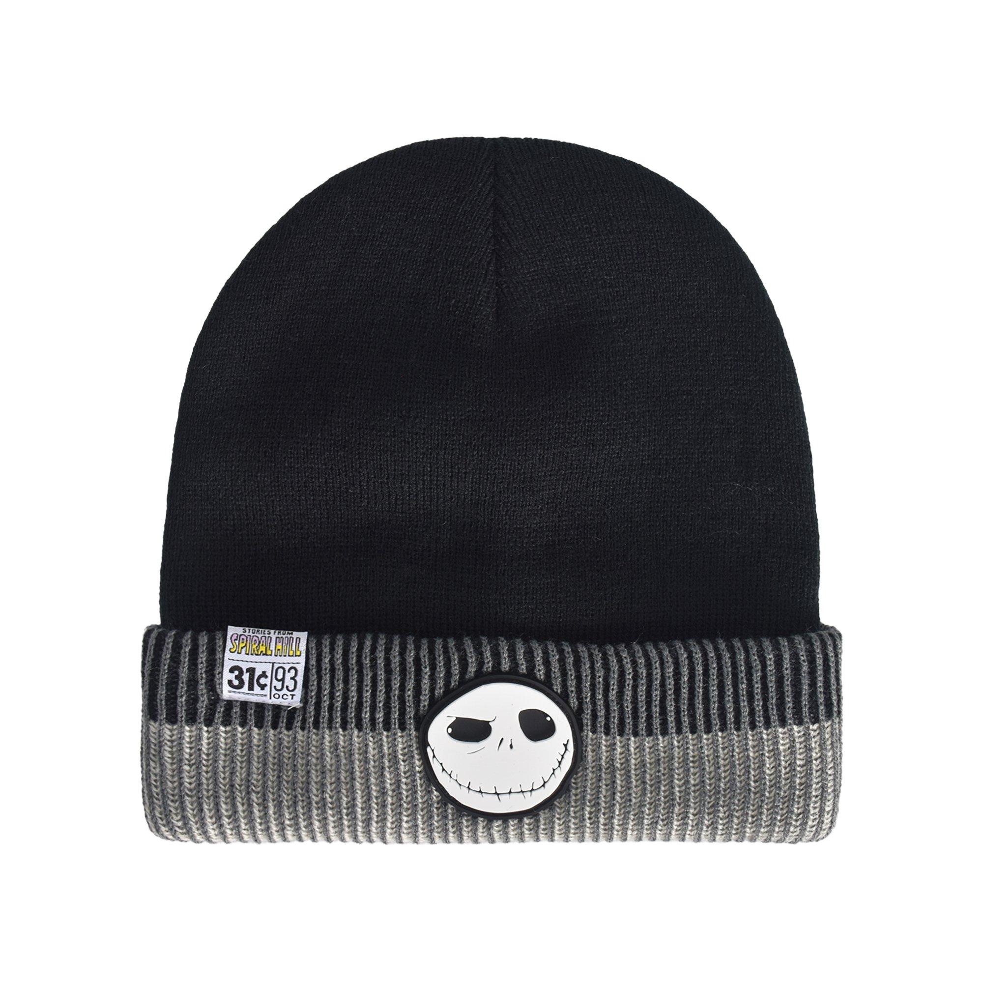 The Nightmare Before Christmas Spiral Hill Comic Jack Skellington Ribbed Stripe Beanie