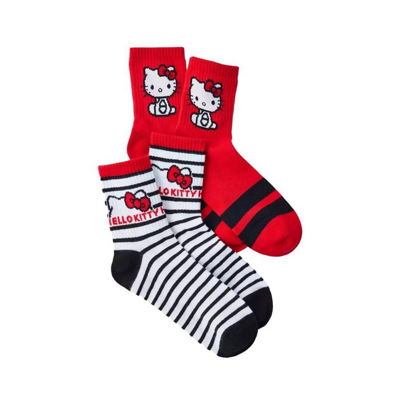 Hello Kitty Red Crew 2 Pack Socks