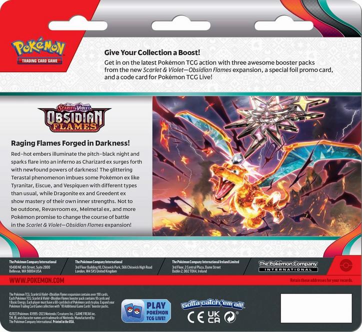 pokemon trading card game scarlet and violet - obsidian flames Pokmon Violet: Elite Trainer Box Top Knotch'd Gaming & Collectibles type Charizard ex Pokmon TCG: Scarlet & VioletObsidian