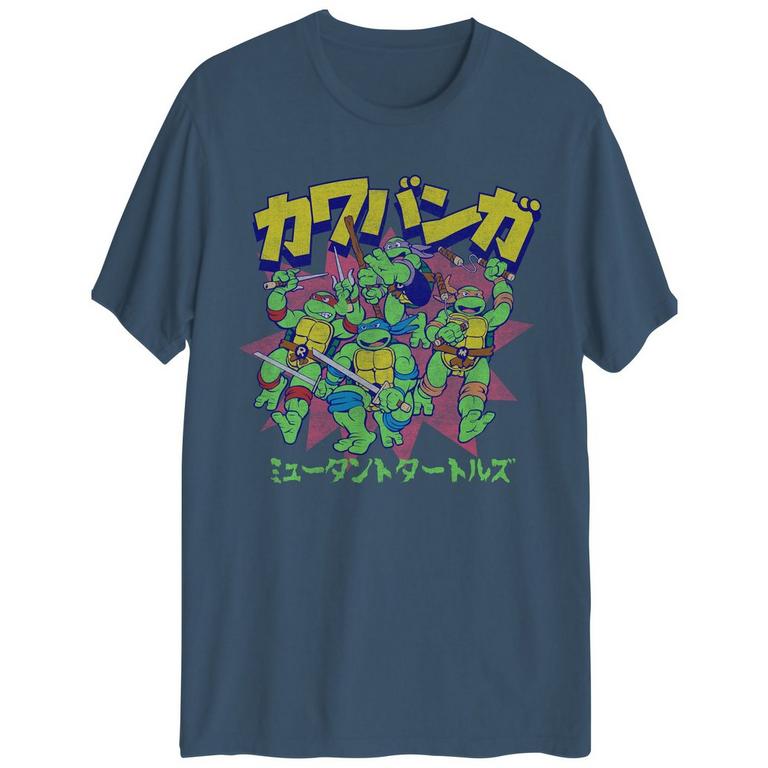 Teenage Mutant Ninja Turtles Cowabunga Unisex Navy Short Sleeve T-Shirt