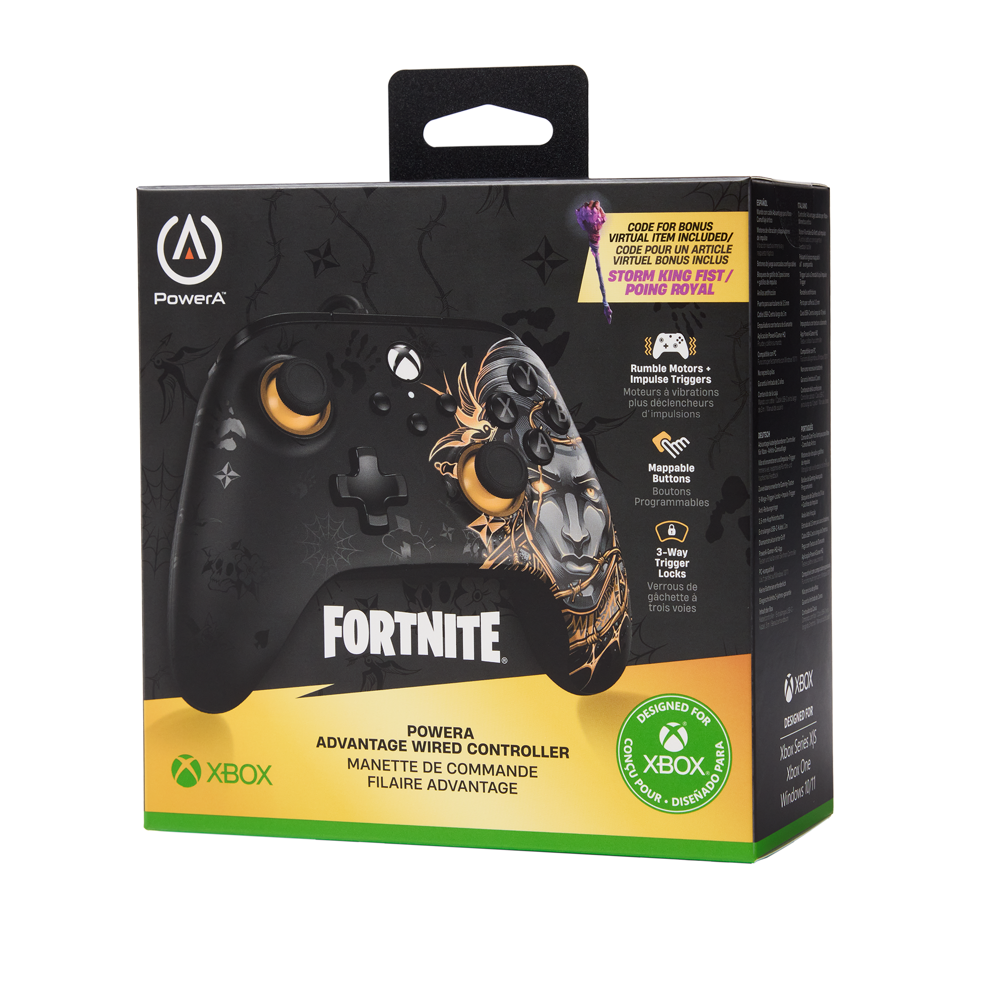 PowerA Advantage Wired Controller for Xbox Series X|S - Midas Fortnite