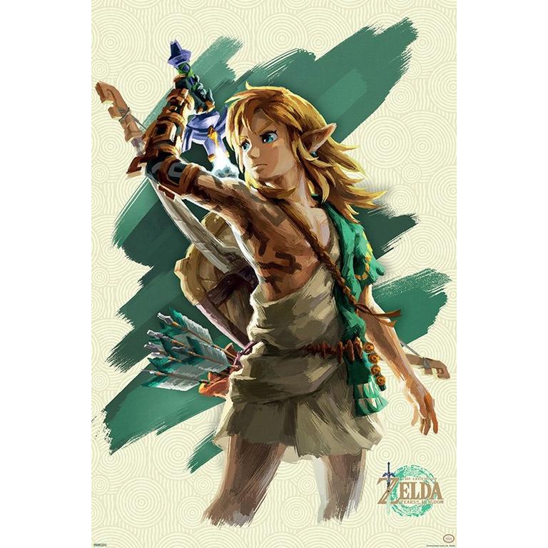 The Legend of Zelda: Tears of the Kingdom Link with Sword 24-in x 36-in Rolled Poster
