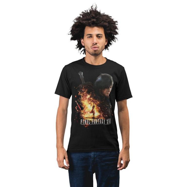 Geeknet Final Fantasy XVI Unisex Black Cotton T-Shirt GameStop Exclusive