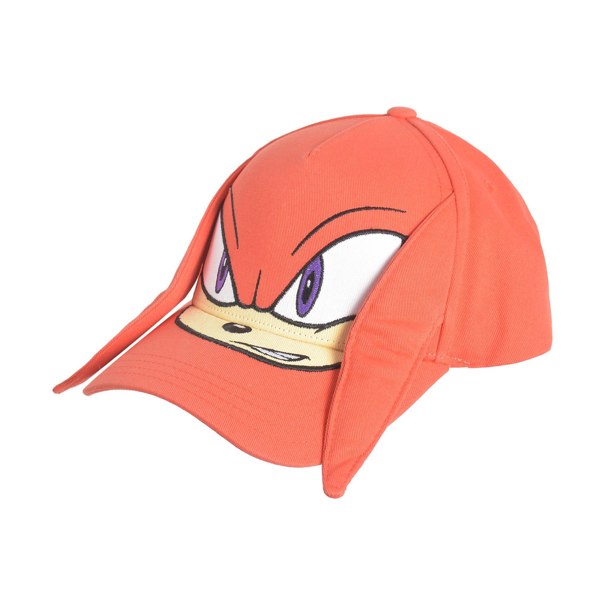 Sonic the Hedghog Knuckles 3D Quills Face Snapback Hat with Ears