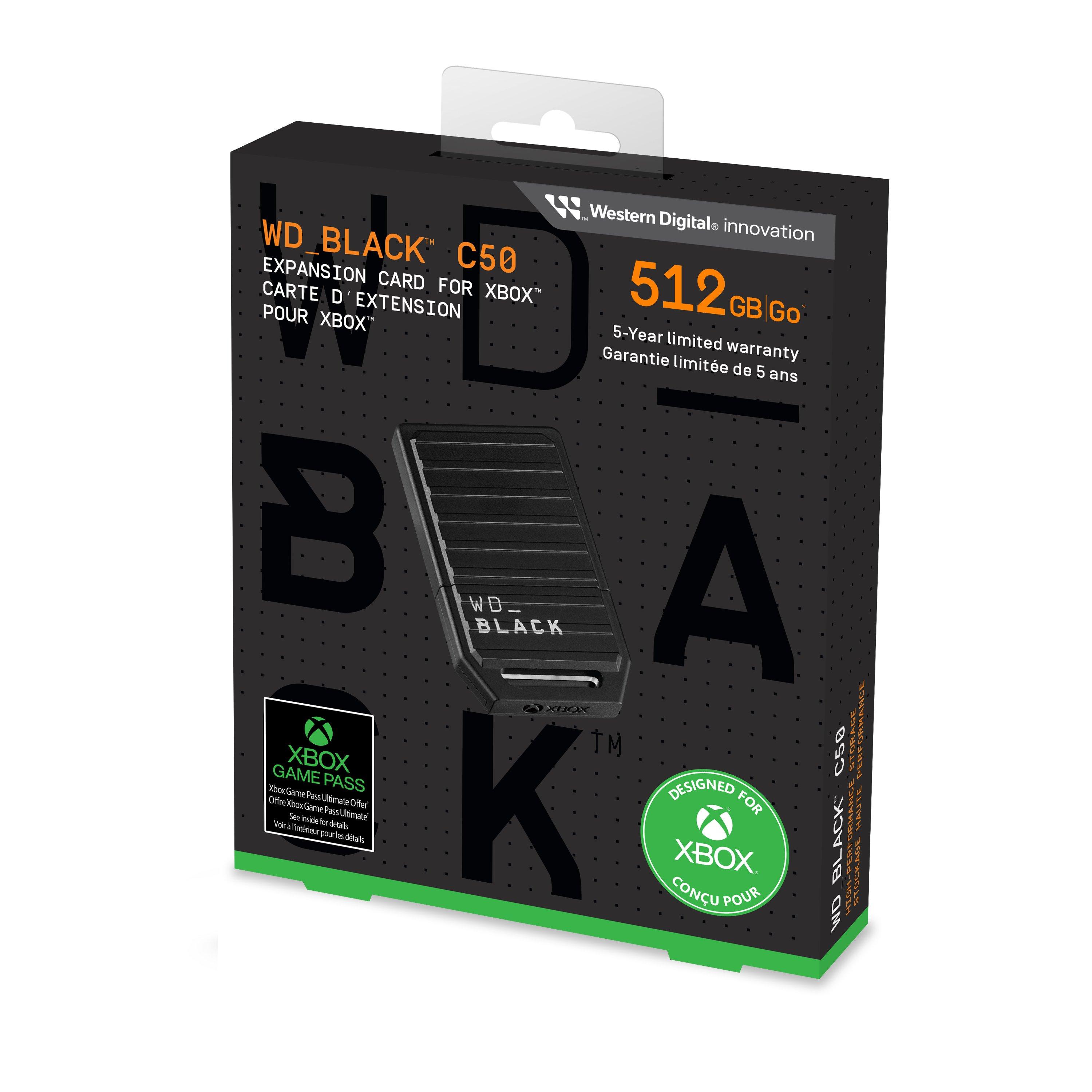 WD Black C50 : 1 To de stockage pour Xbox Series S et X