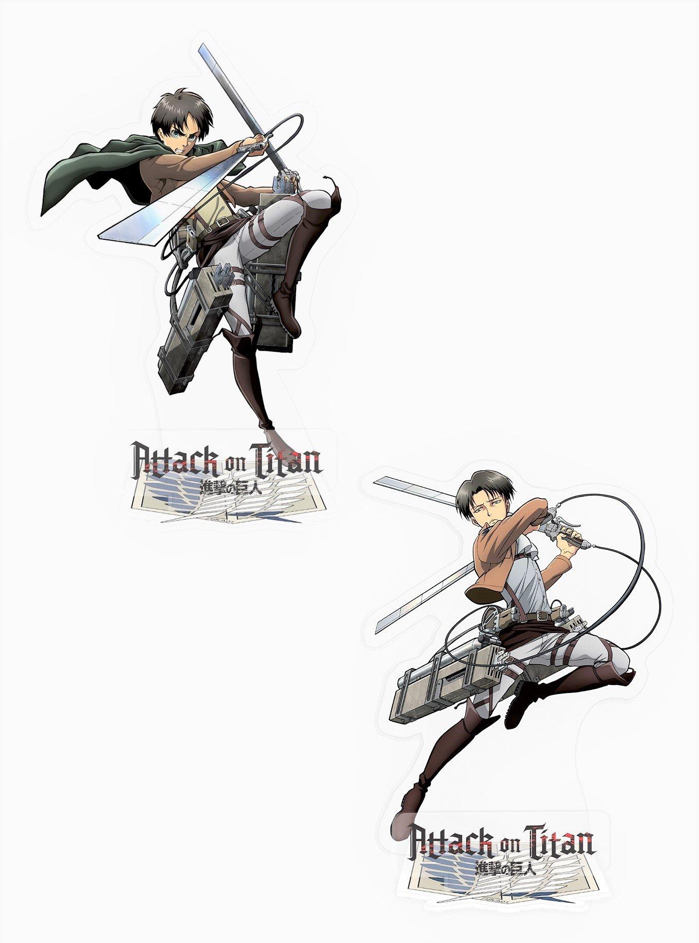 ABYstyle Attack on Titan levi and Eren Acryl Figure Set
