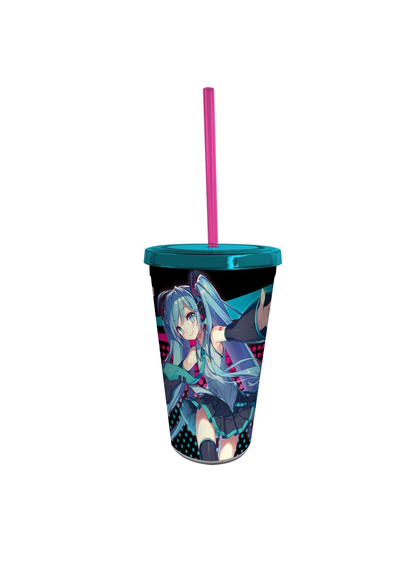ABYstyle Hatsune Miku Fan and 16oz Tumbler with Straw Set