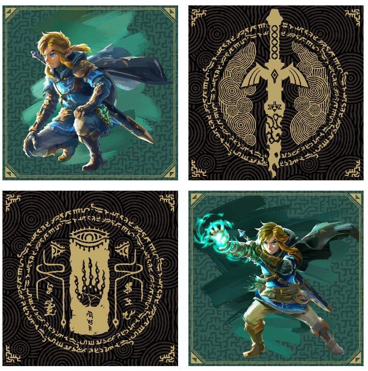 The Legend of Zelda: Tears of the Kingdom Link and Symbols 8x8-in