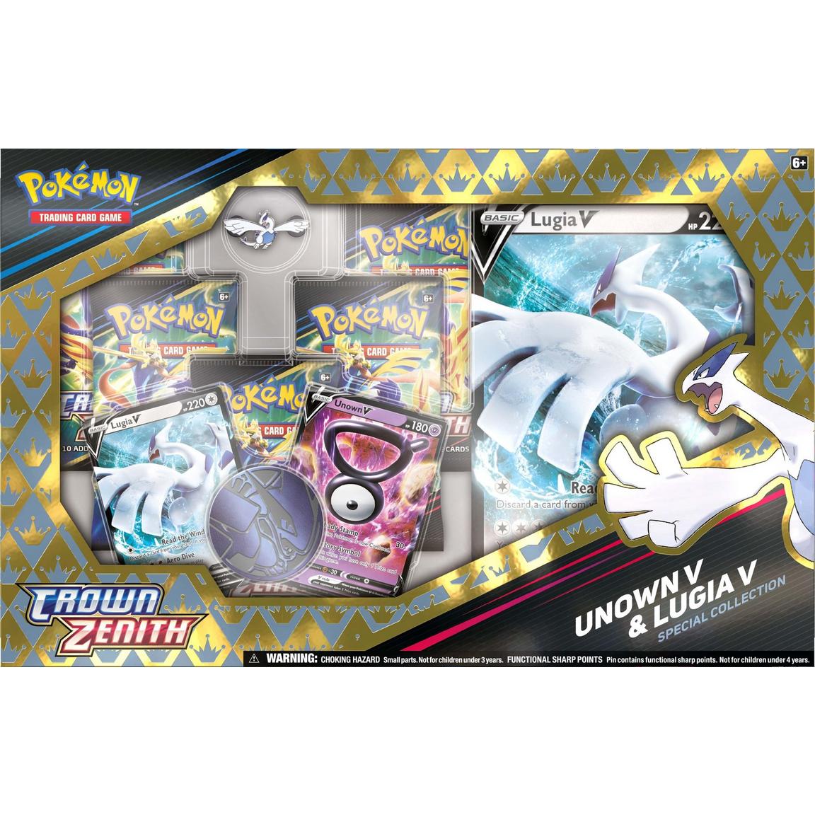 Pokemon Trading Card Game: Crown Zenith Unown V and Lugia V Special Collection Exclusive