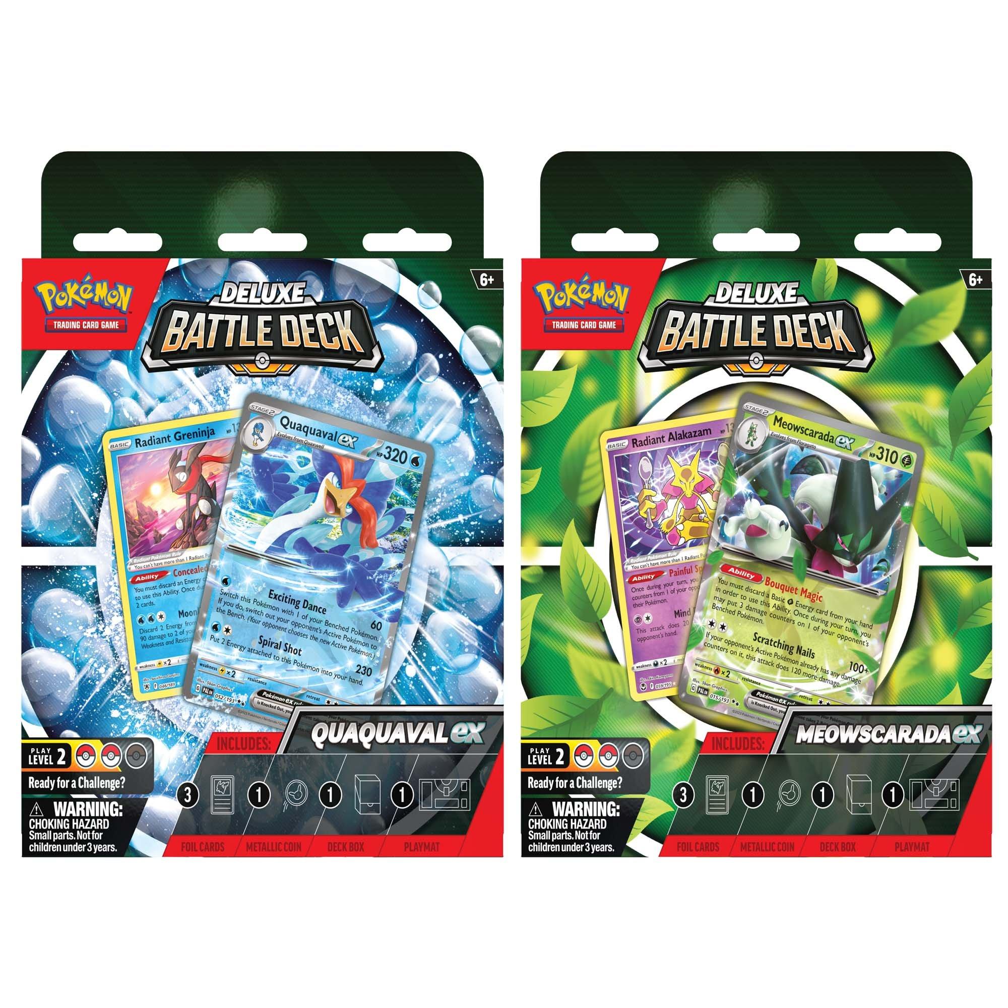 Pokemon Trading Card Game: Meowscarada ex or Quaquaval ex Deluxe Battle Deck (Styles May Vary)