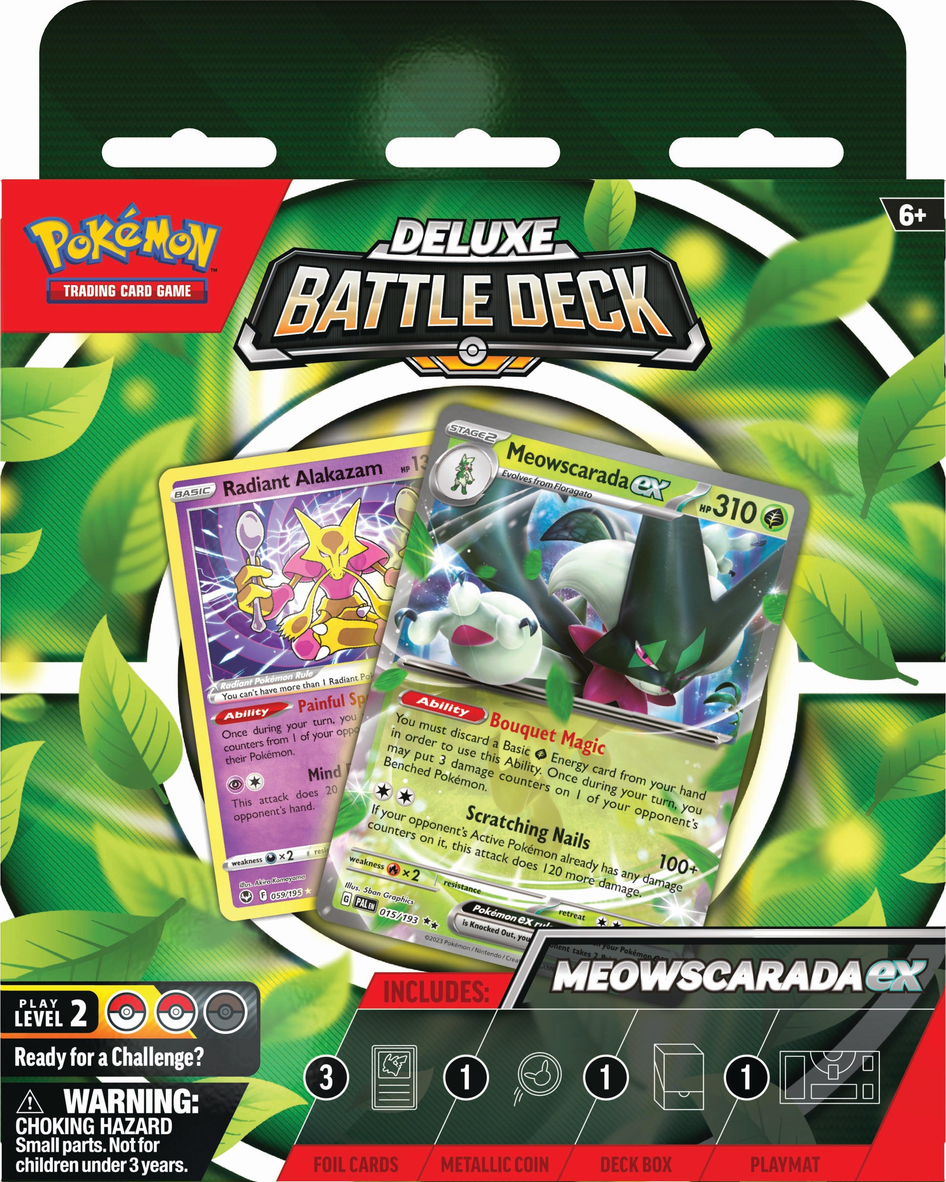 Pokemon Trading Card Game: Meowscarada ex or Quaquaval ex Deluxe Battle Deck (Styles May Vary)