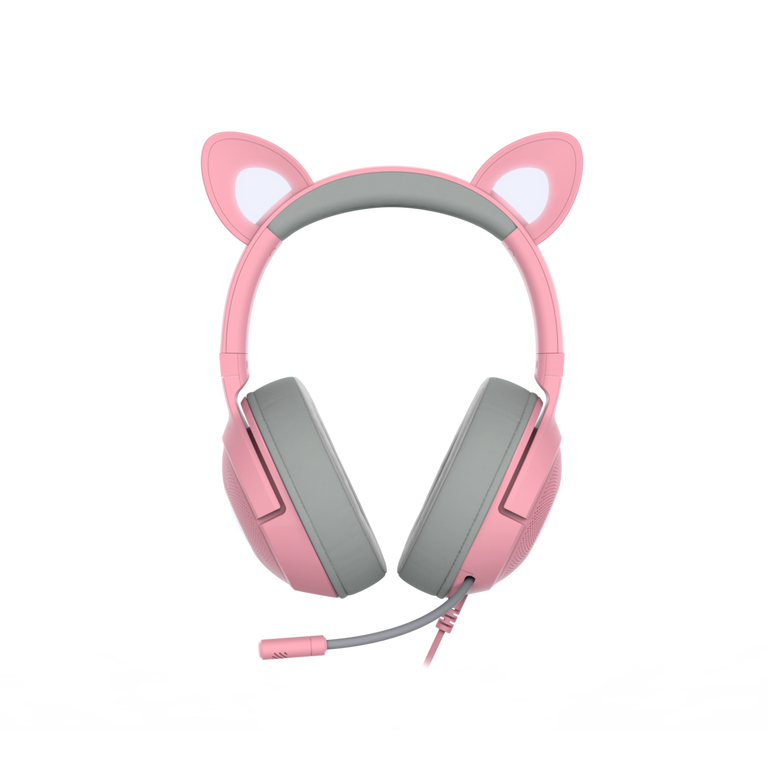 サボRazer Kraken KittyV2 Quartz Edition Razer Kraken Kitty V2 Wired RGB USB Gaming Headset - Quartz