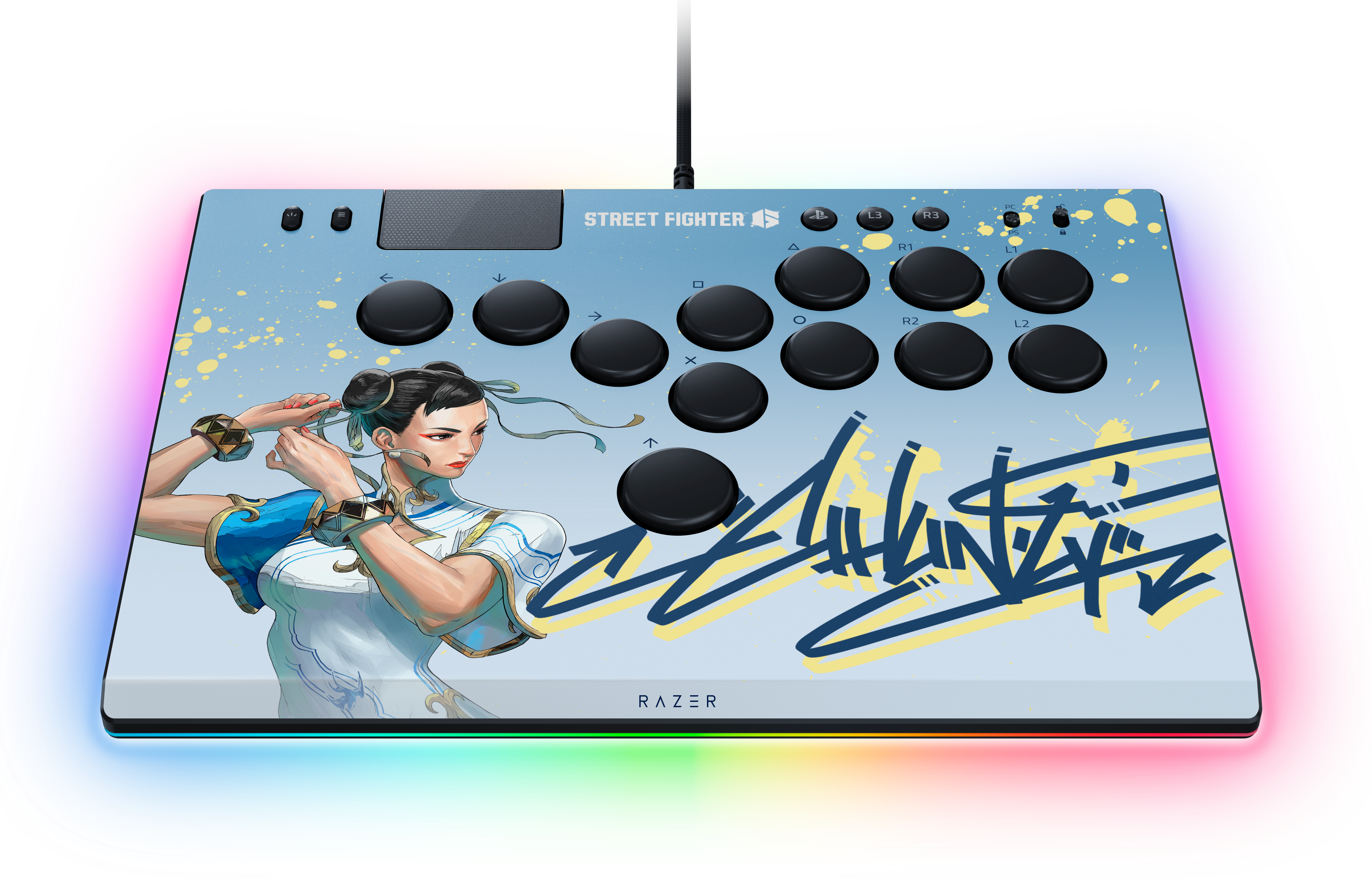 Razer Kitsune All-Button Optical Arcade Controller SF6 Chun-Li