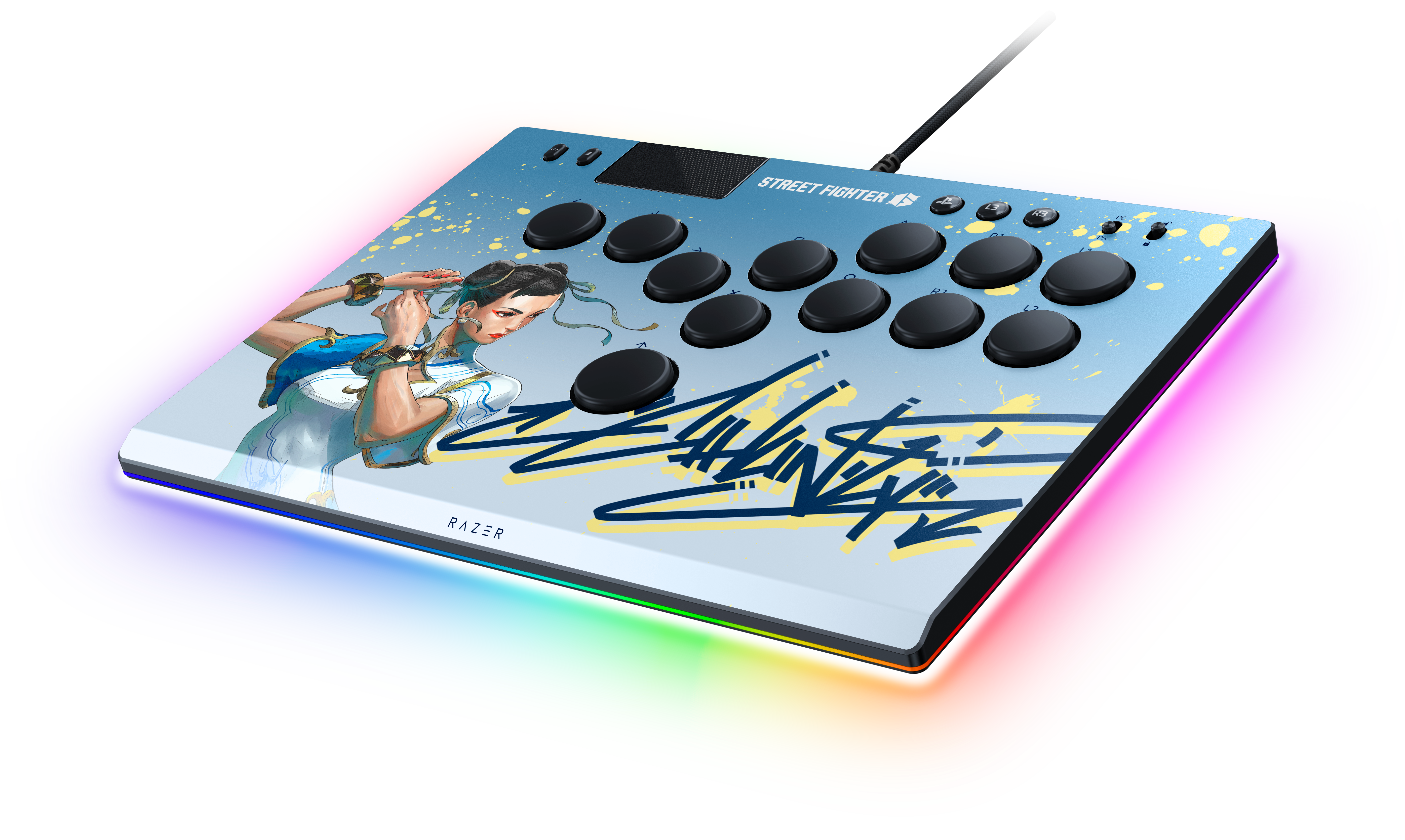 Razer Kitsune All-Button Optical Arcade Controller SF6 Chun-Li Edition for  PlayStation 5 and PC