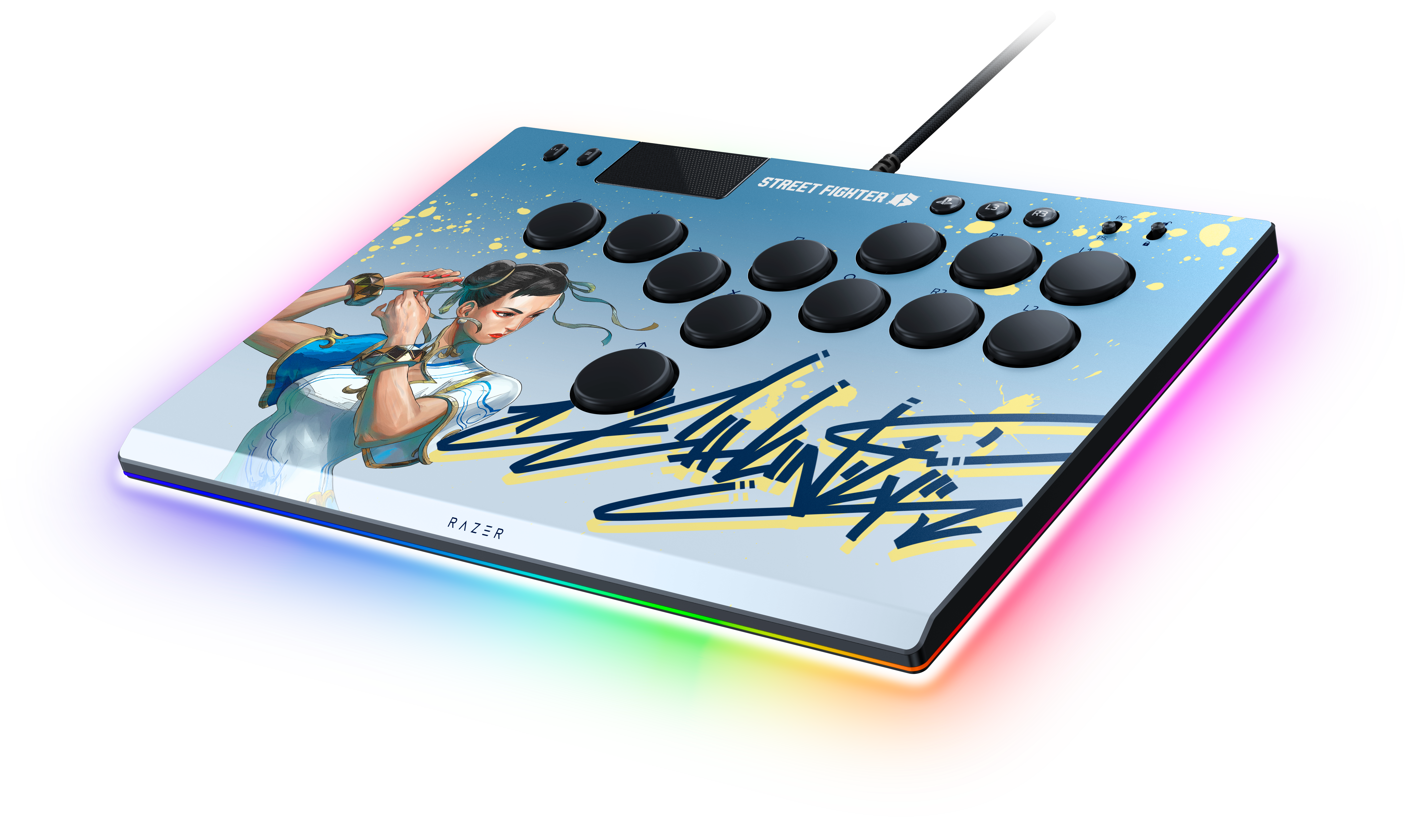  Razer Kitsune All-Button Arcade Controller: For PS5 /  PlayStation 5 & PC - Low-Profile Optical Switches - Slim Form Factor -  Removable Top Plate - Chroma RGB Lighting - USB Type