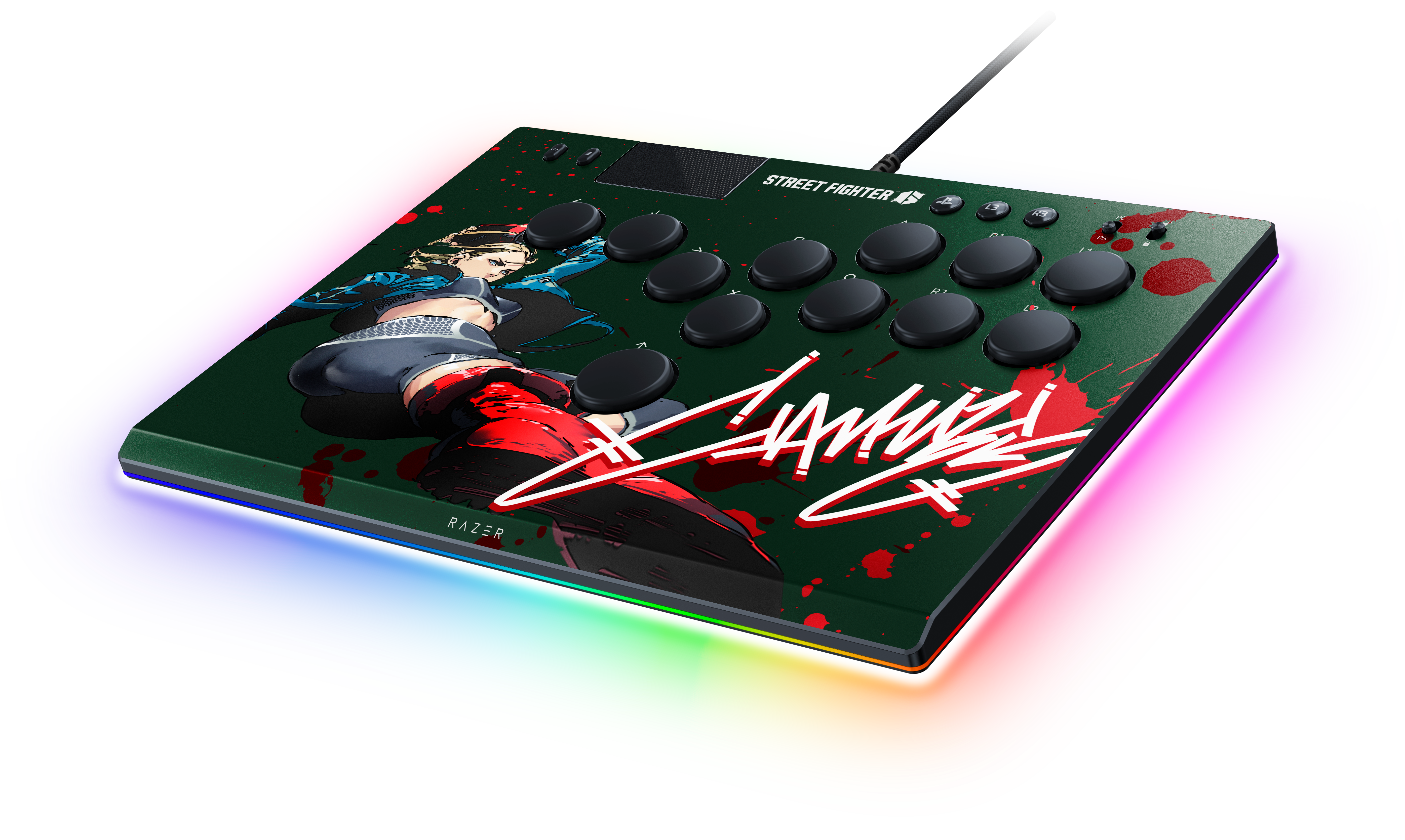 Razer Kitsune All-Button Optical Arcade Controller for PlayStation 5 and PC SF6 Cammy