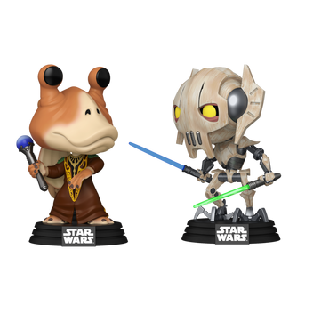 Funko POP! Star Wars: Clone Wars Duels Jar Jar Binks vs General Grievous Vinyl Bobblehead Figures 2-Pack GameStop Exclusive