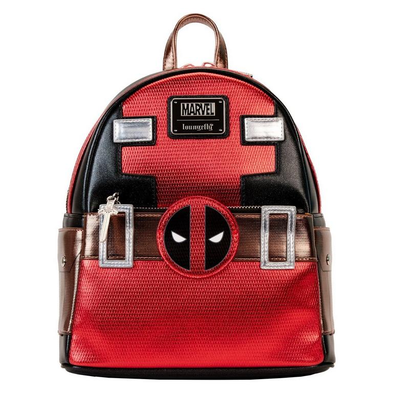 NEW Loungefly Marvel Metallic Deadpool Cosplay Mini Backpack & Zip Around Wallet Marvel Metallic Deadpool Cosplay Mini Backpack by Loungefly  main image 4