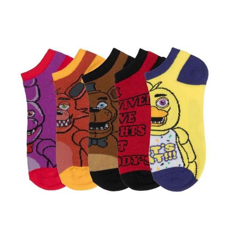 Five Nights At Freddy's Menacing Characters 5-Pair Ankle Socks