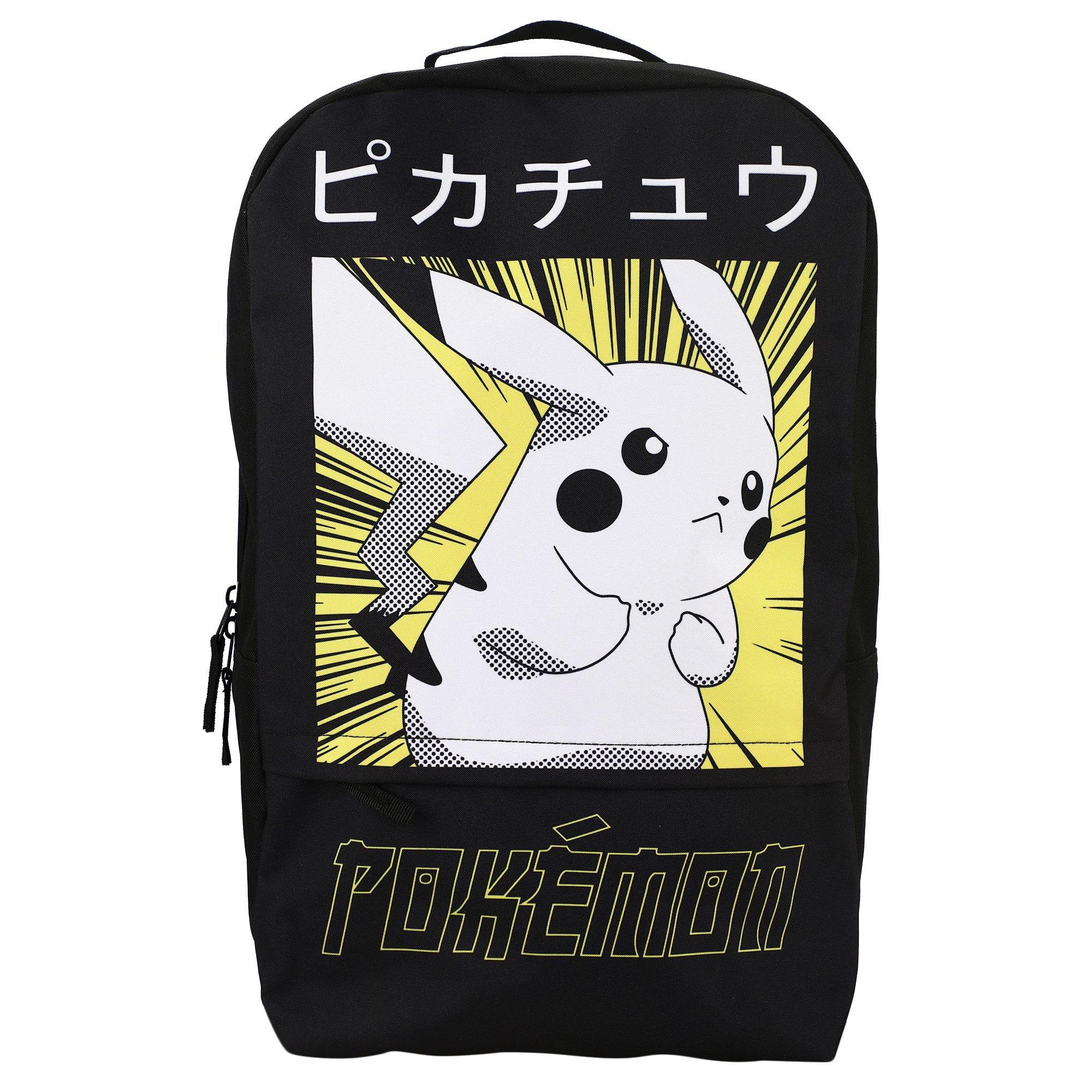 https://media.gamestop.com/i/gamestop/20006065/Pokemon-Pikachu-Kanji-Adult-Black-Backpack