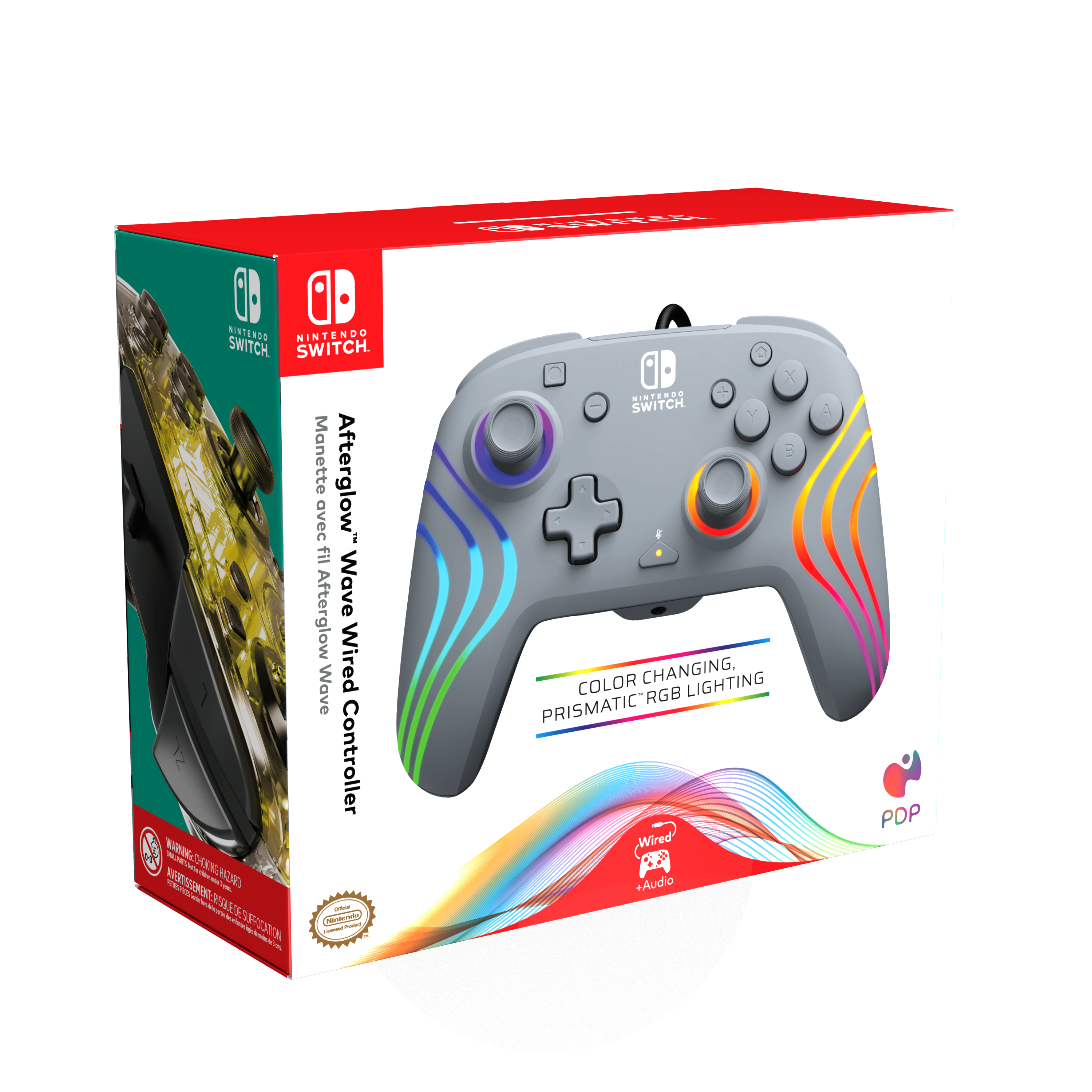 Nintendo Switch Blue Afterglow Wave Wired Controller