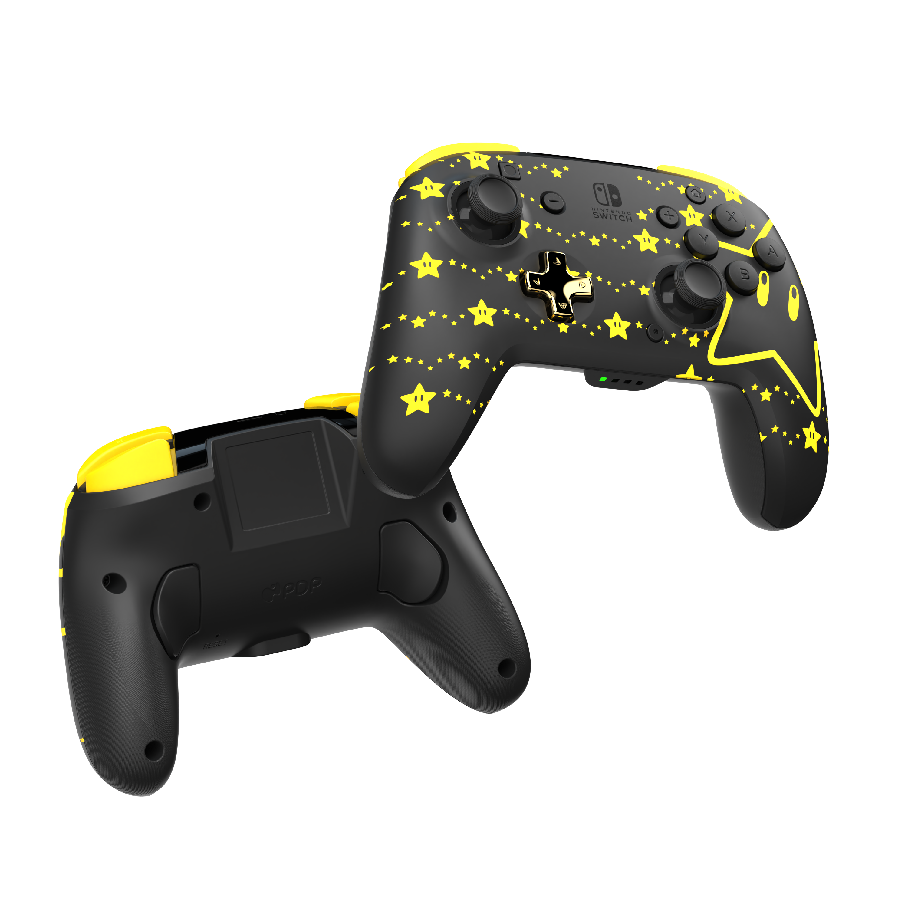 PDP REMATCH GLOW Wireless Controller for Nintendo Switch, Nintendo Switch - OLED Model, and Nintendo Switch Lite Super Star