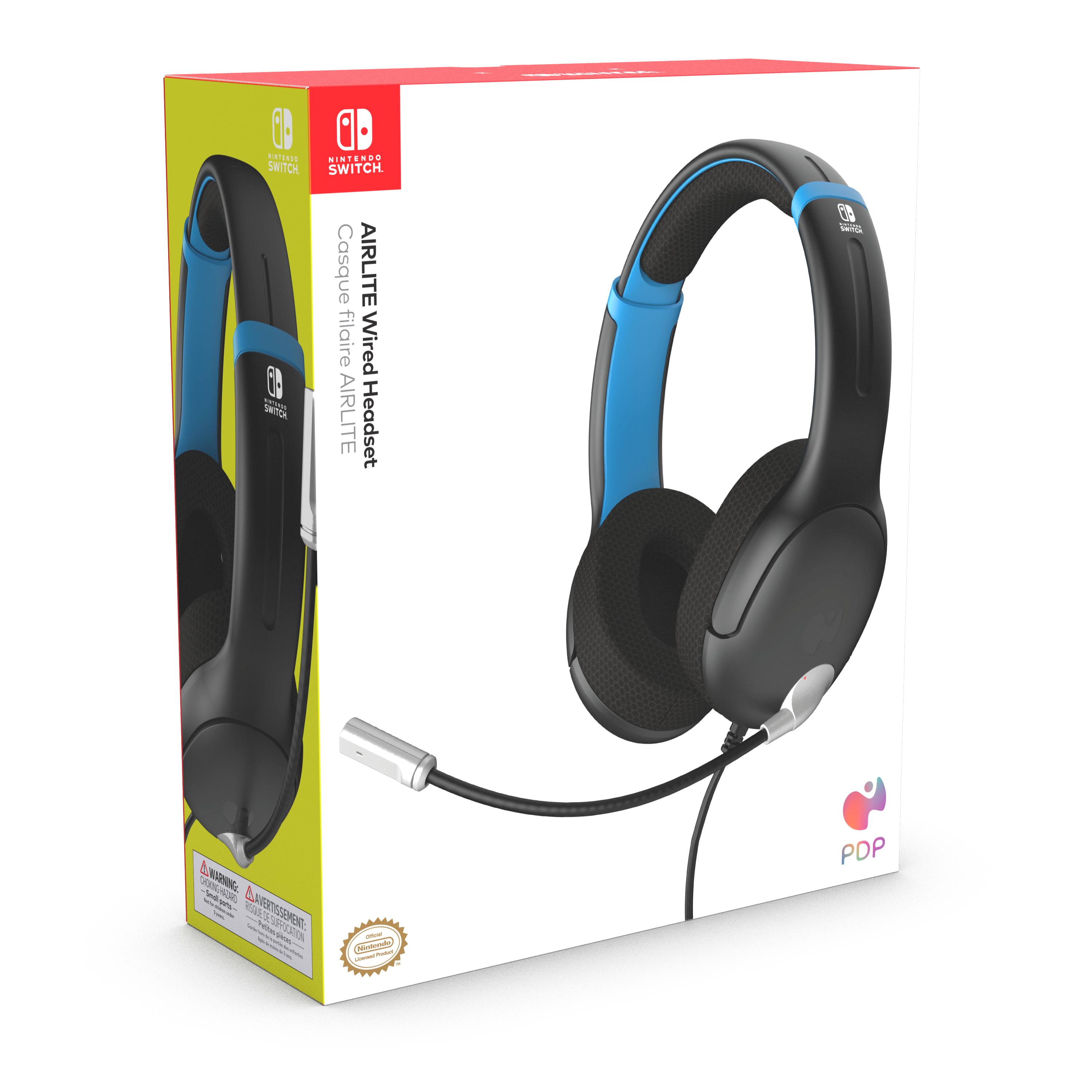 PDP AIRLITE Wired Headset: Moonlight Black For Nintendo Switch, Nintendo Switch - OLED Model, & Nintendo Switch Lite