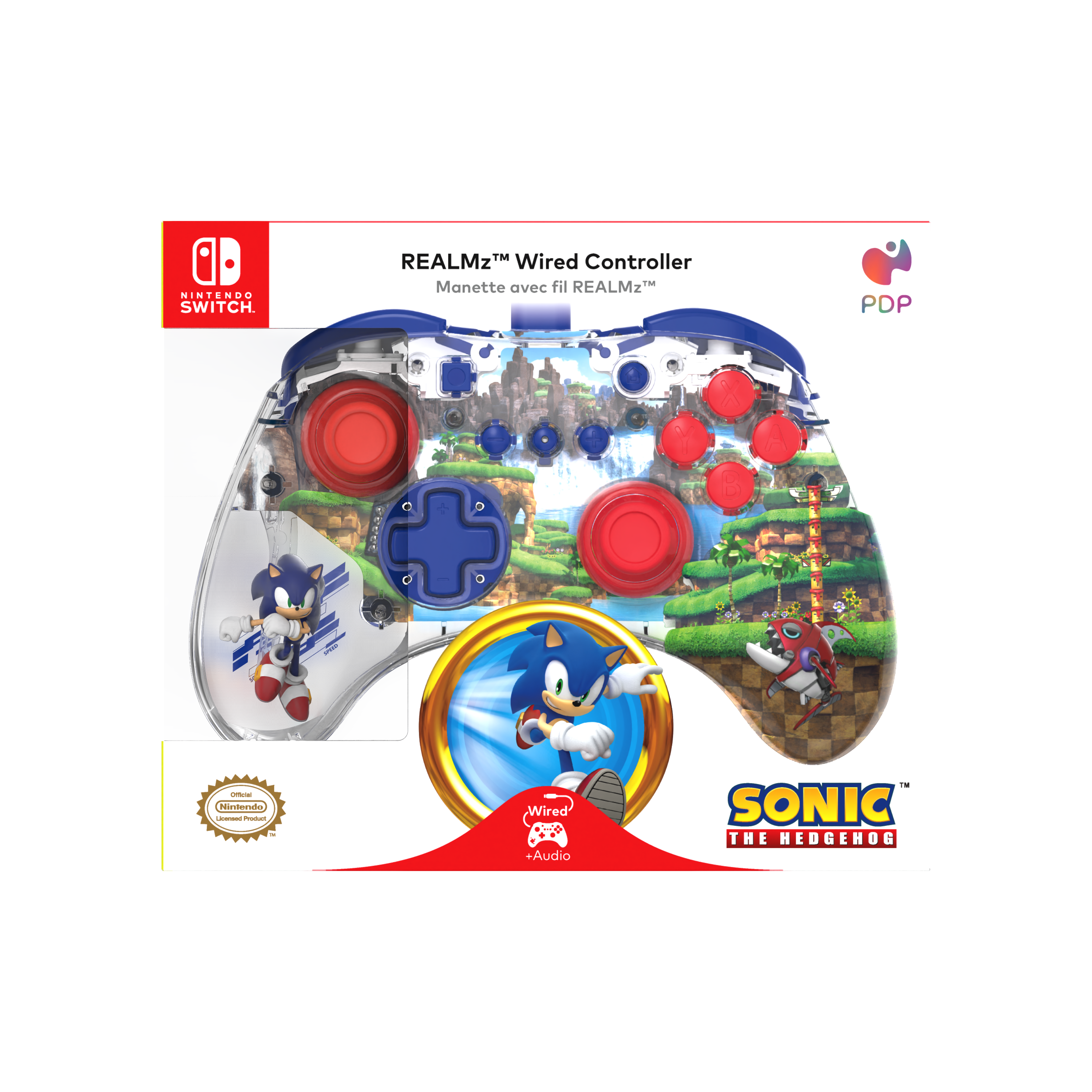 PDP Realmz Sonic the Hedgehog Wired Controller for Nintendo Switch - Sonic