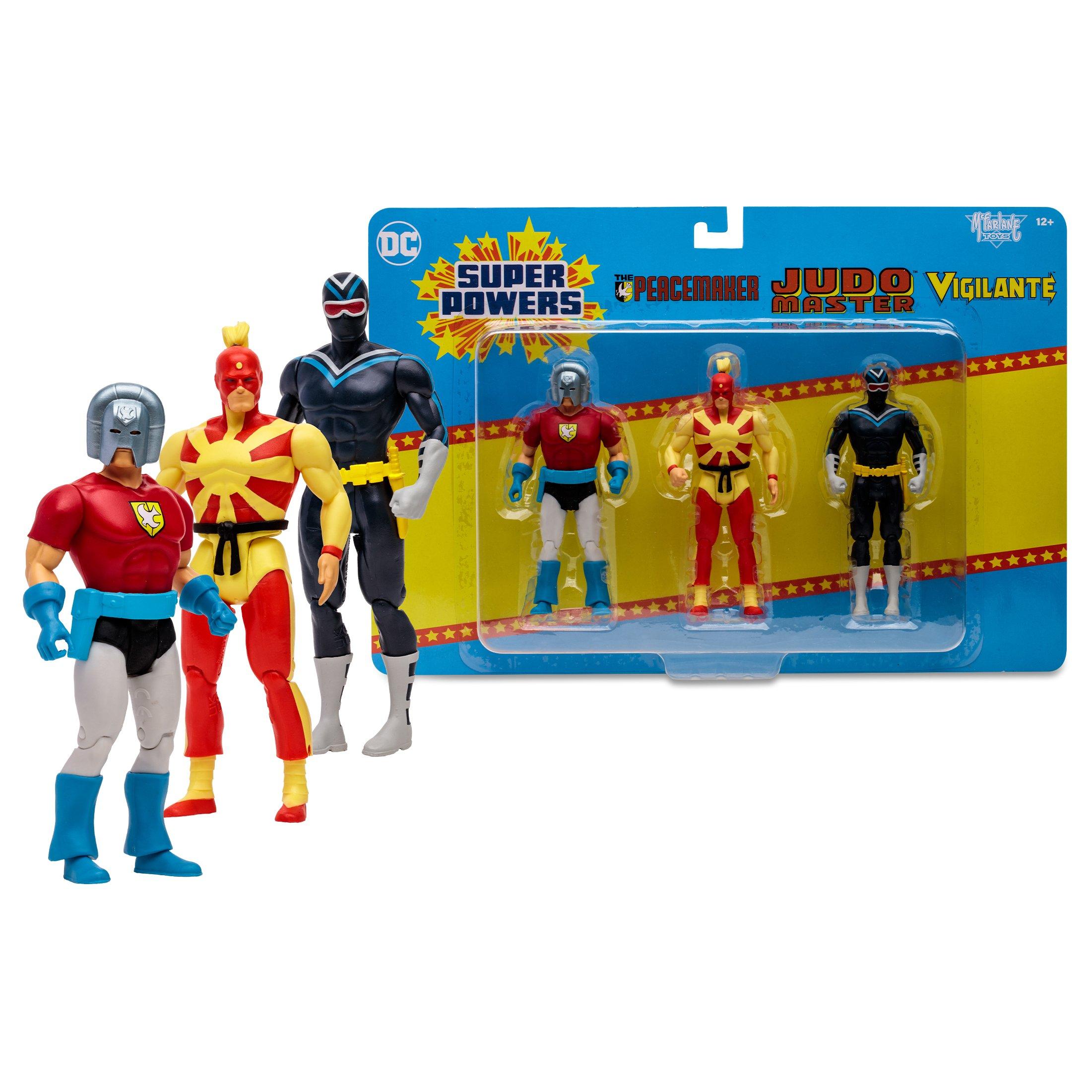 McFarlane Toys DC Direct Super Powers Peacemaker, Judo Master, and Vigilante 4.5-in Action Figure Set 3-Pack