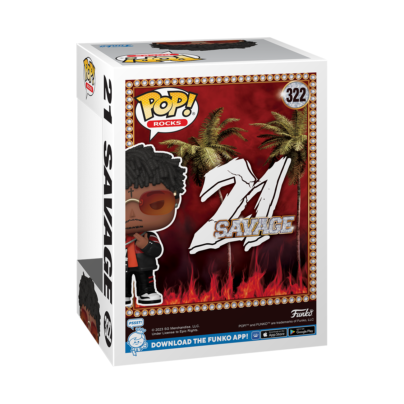 Funko Pop! Rocks: 21 Savage 4.3-In Vinyl Figure | Gamestop