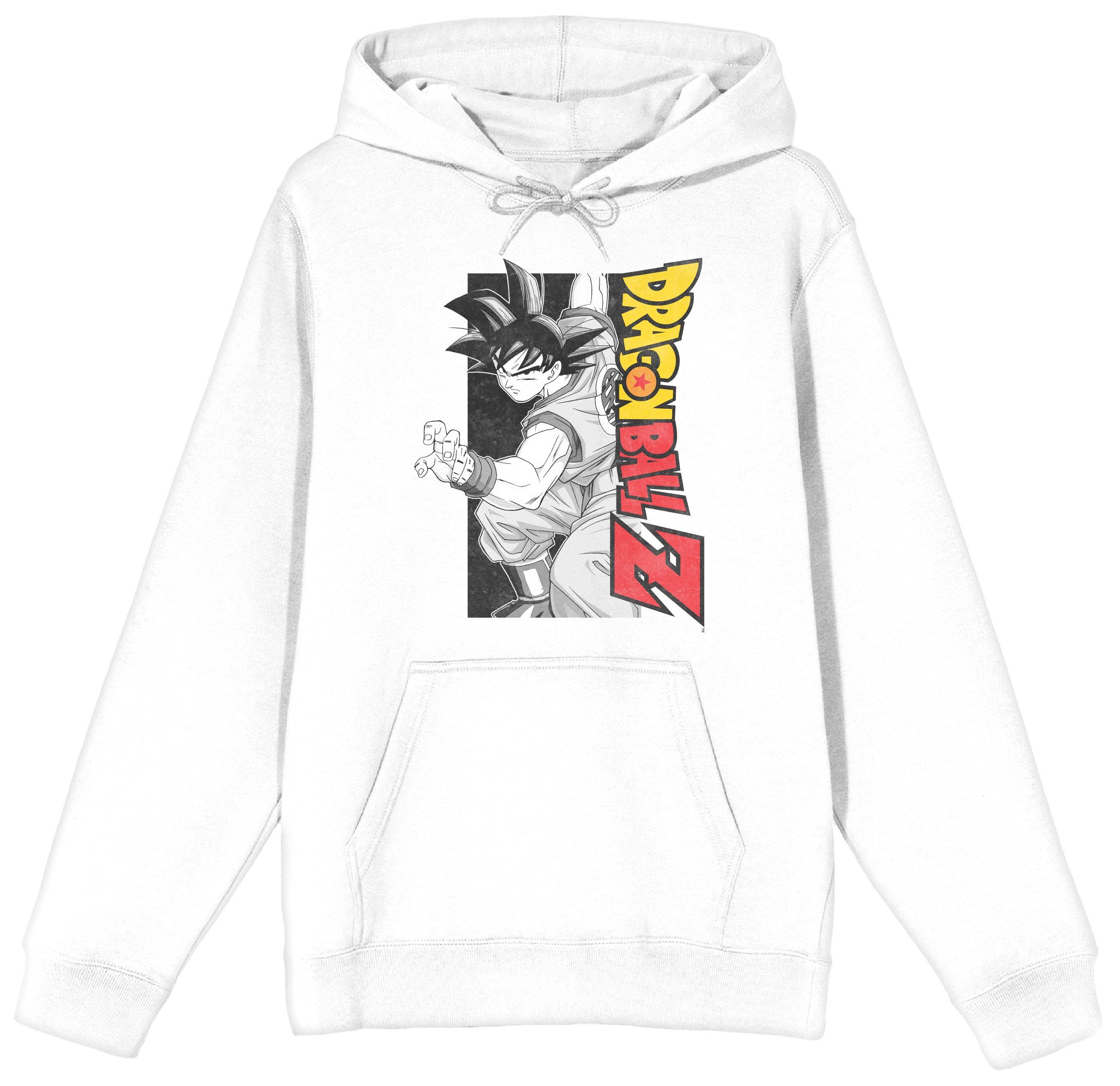 Dragon Ball Z Classic Logo Men s White Graphic Pullover Hoodie GameStop