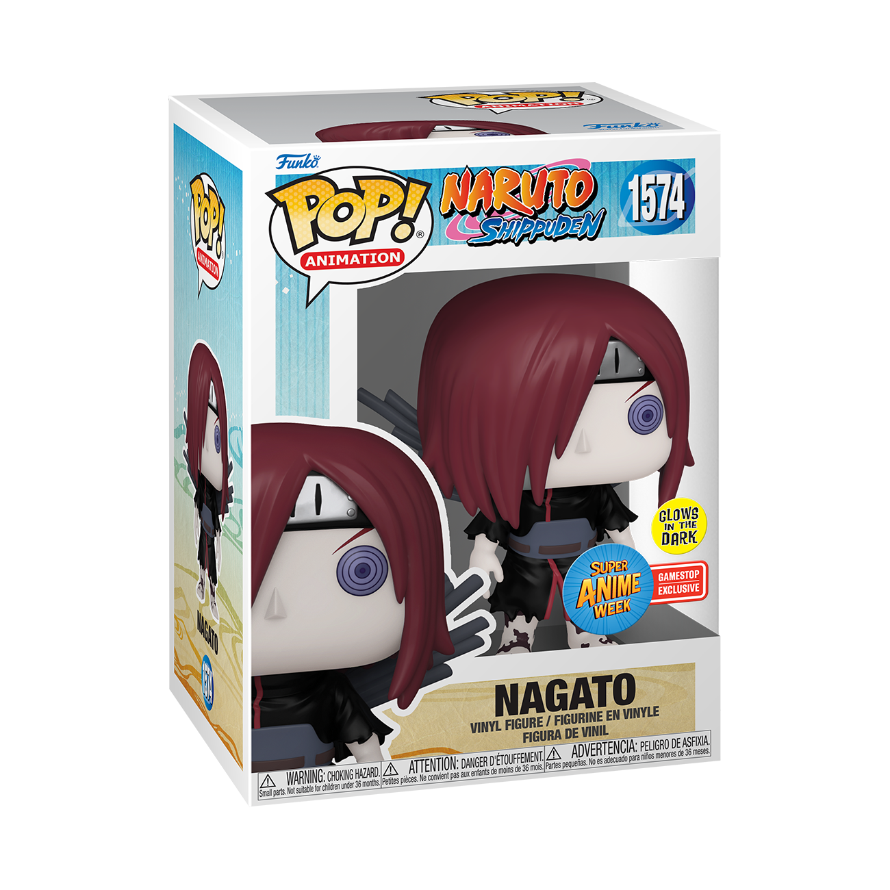 Funko POP! Animation: Naruto Shippuden Nagato 3.85-in Glow-in-the-Dark  Vinyl Figure GameStop Exclusive