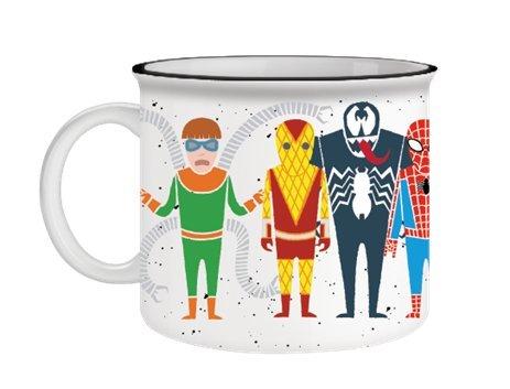 Marvel Spider-Man Character Line Up 20 oz Ceramic Camper Mug