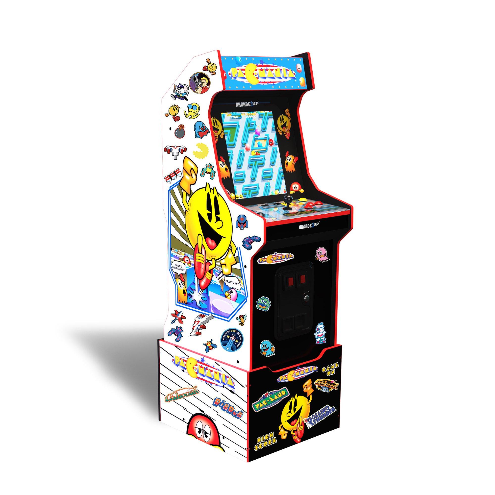 https://media.gamestop.com/i/gamestop/20006555/Arcade1Up-Pacmania-Bandai-Legacy-Edition-Arcade-Cabinet-with-Stickers