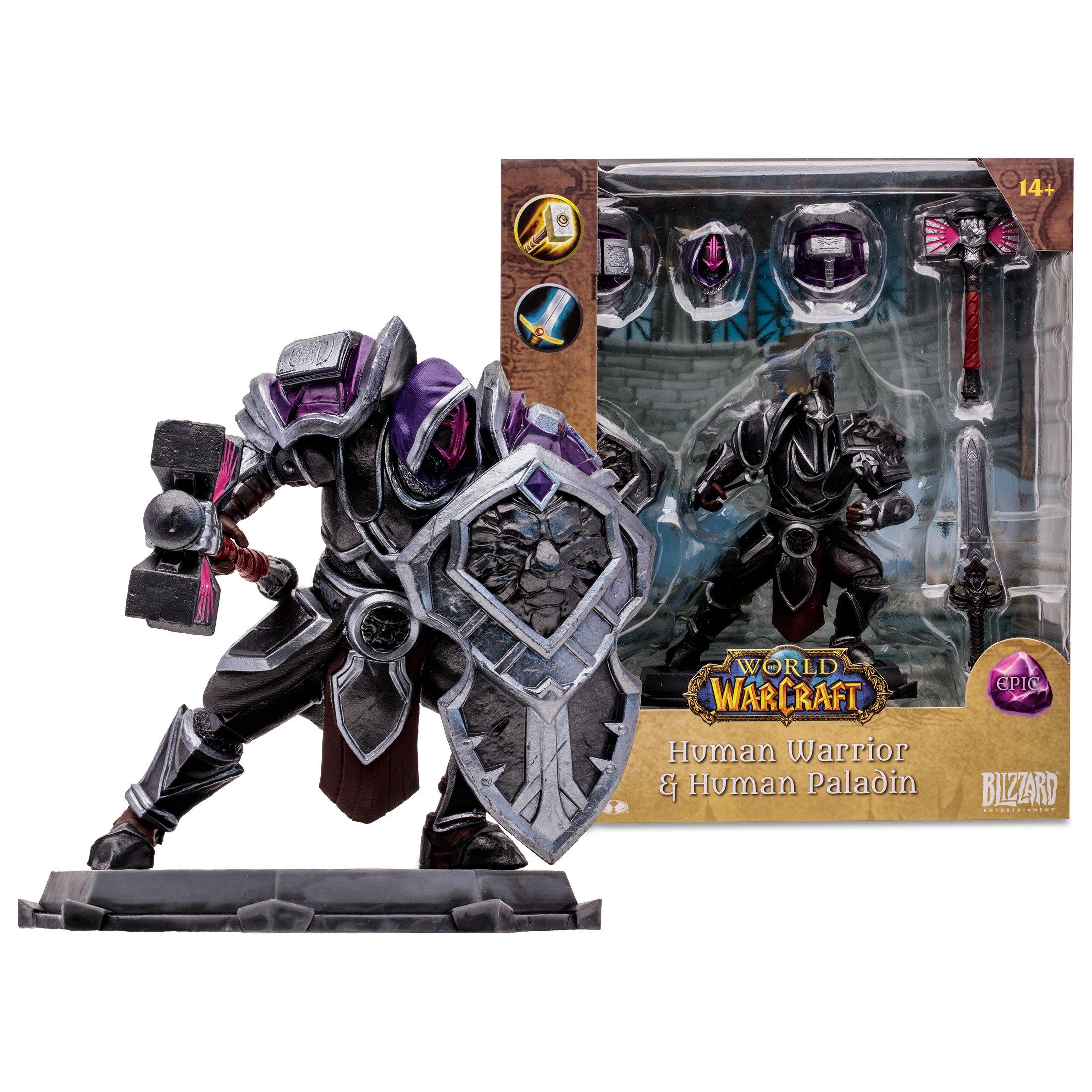 McFarlane Toys World of Warcraft Human: Paladin/Warrior (Epic) 6-in Action Figure
