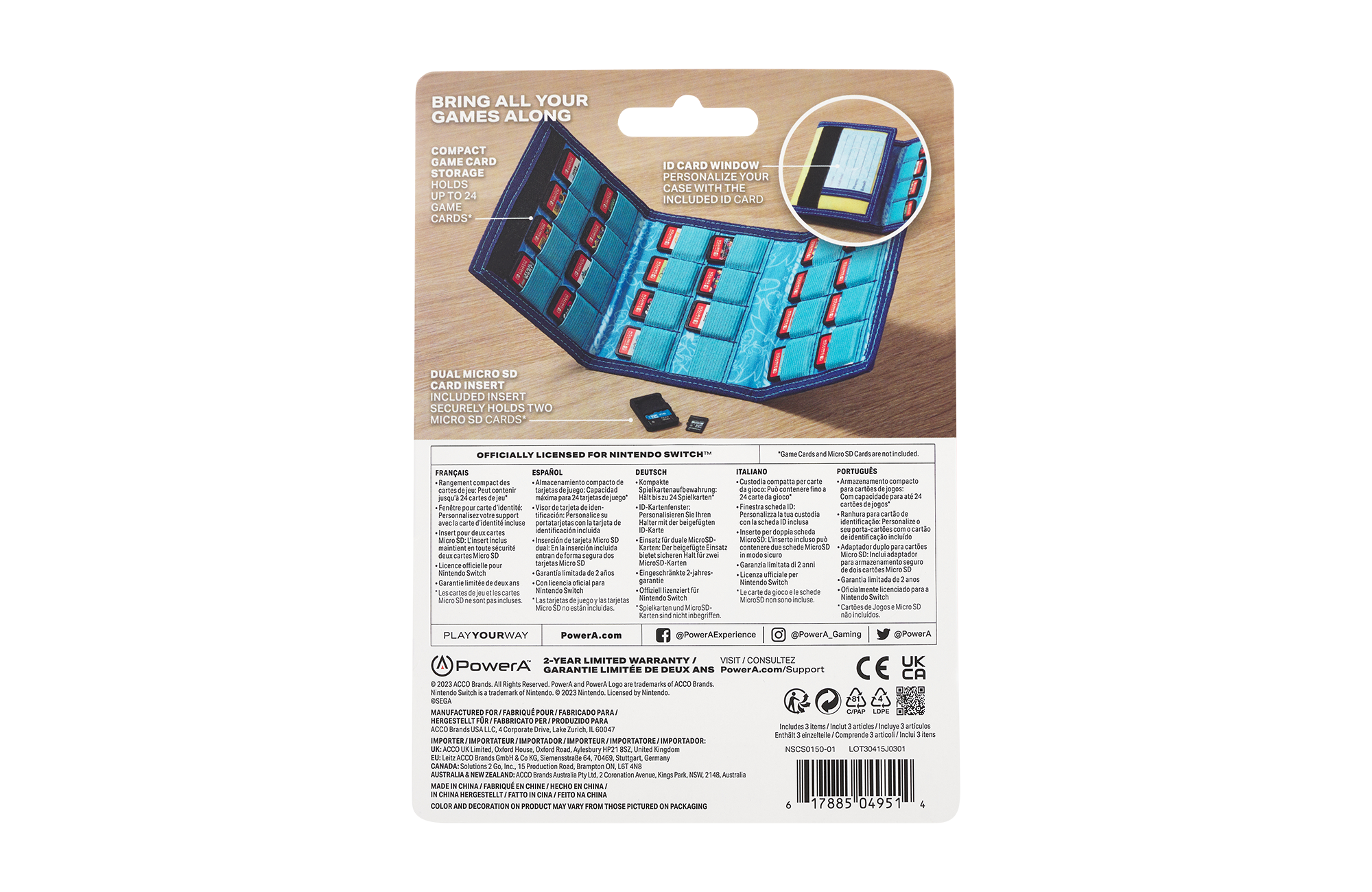 PowerA TriFold Game Card Holder for Nintendo Switch