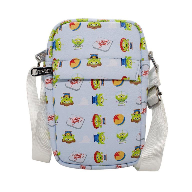 Buckle-Down Disney-Pixar Toy Story Alien Remix Pizza Planet Collection  Vegan Leather Crossbody Bag