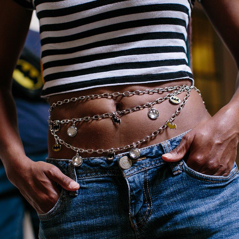 Womens Chain Waist Belt, Metal Pendant Belts, Gothic Waist Chain