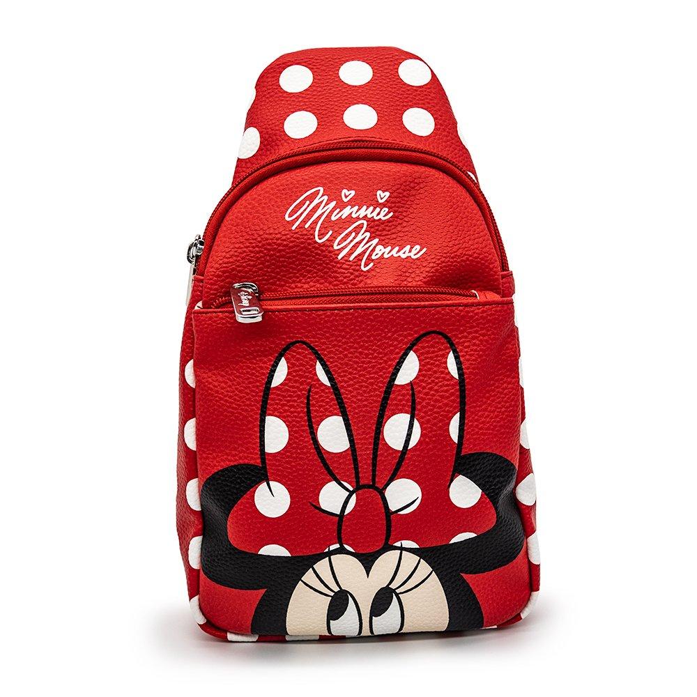 Buckle-Down Disney Minnie Mouse Vegan Leather Crossbody Sling Bag