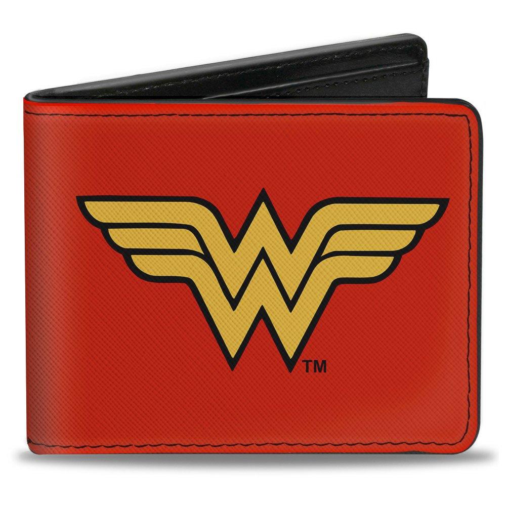 Buckle-Down DC Comics Wonder Woman Logo Red Vegan Leather Bifold Wallet
