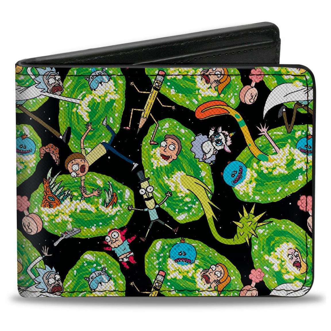 Buckle-Down Rick and Morty Rick and Morty Polyurethane Bifold Wallet, Size: One Size, Buckle Down