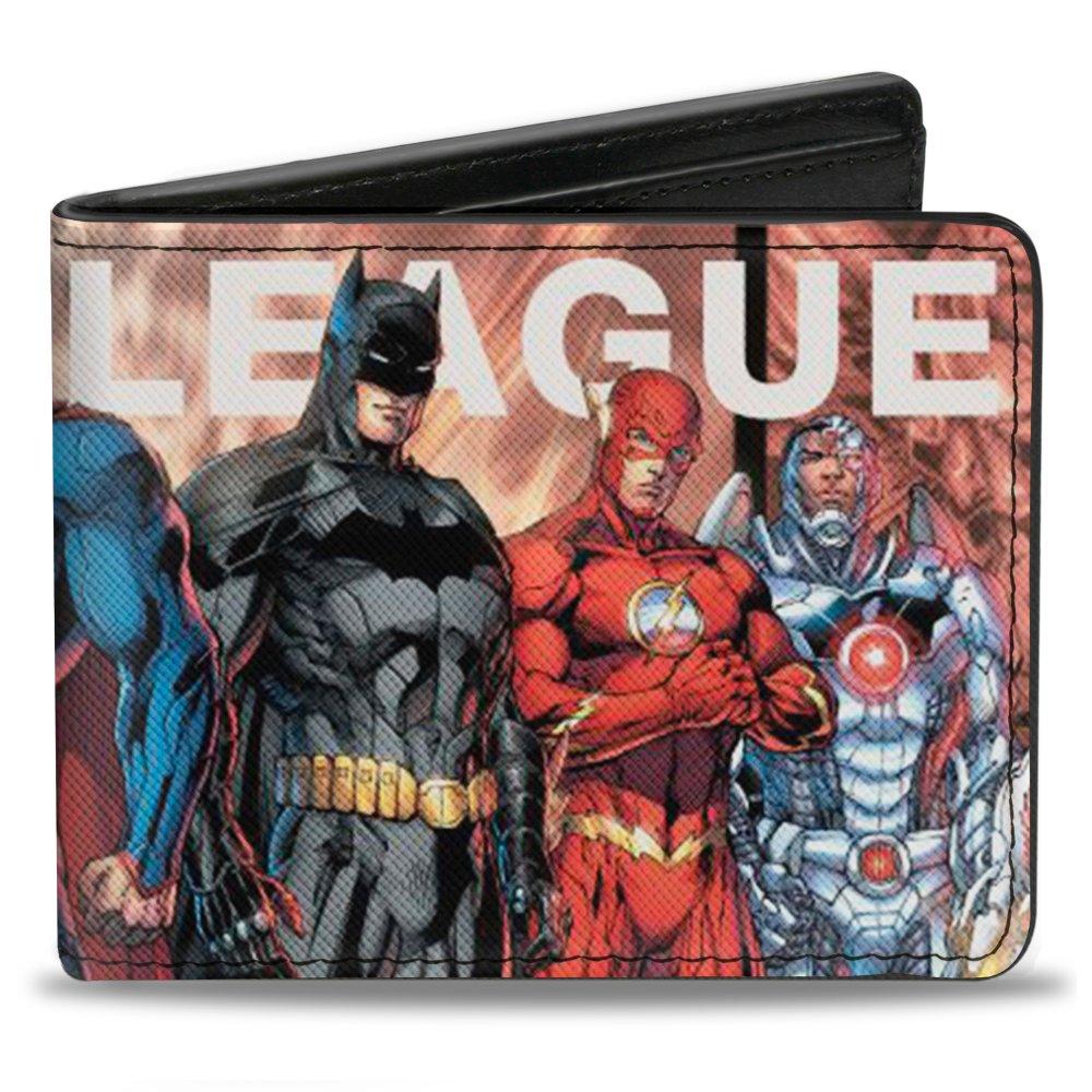 Buckle-Down DC Comics Justice League Polyurethane Bifold Wallet, Size: One Size, Buckle Down