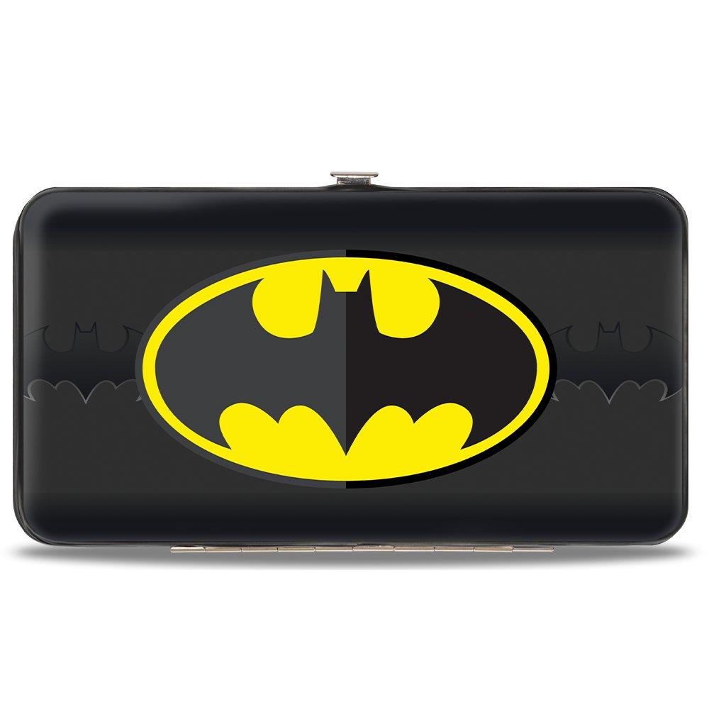 Buckle-Down DC Comics Batman Bat Signal Vegan Leather Hinged Wallet, Size: One Size, Buckle Down