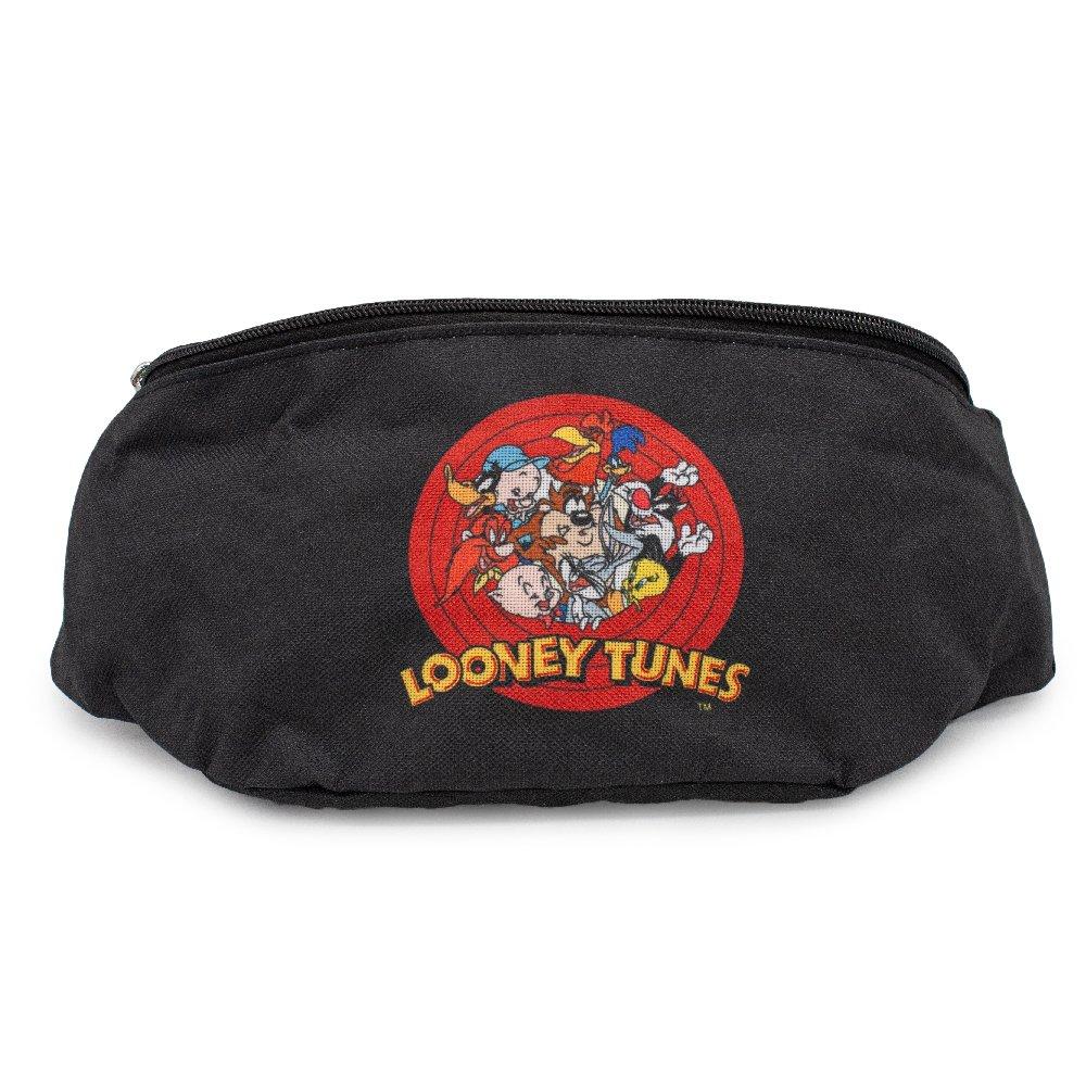 Buckle-Down Looney Tunes 10 Character Bullseye Logo Canvas Fanny Pack