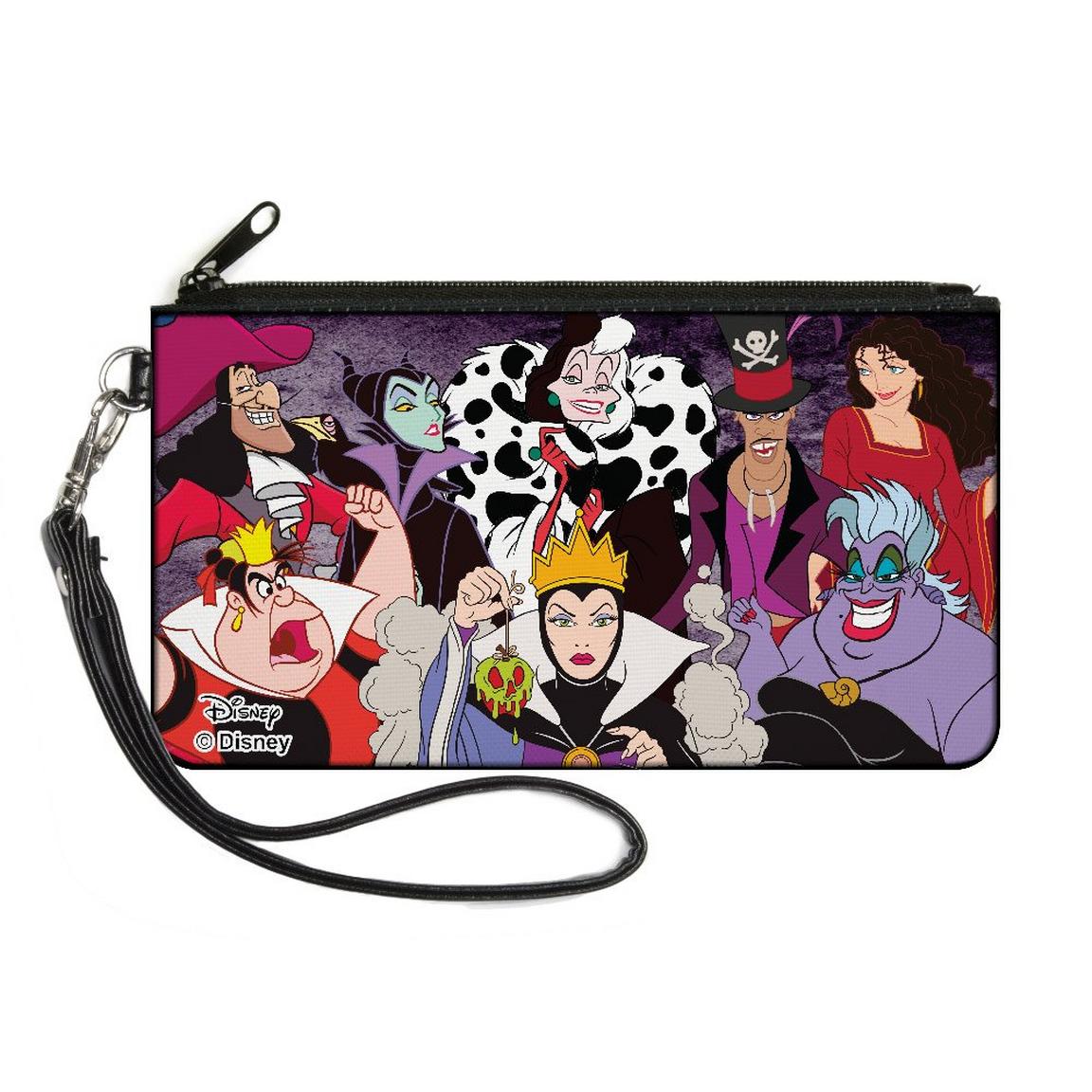 Buckle-Down Disney's Villains Canvas Zippered Wallet, Size: One Size, Buckle Down