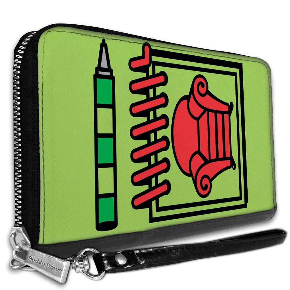 Buckle-Down Nickelodeon Blue's Clues Steves Handy Dandy Notebook Stripes Green Vegan Leather Wallet