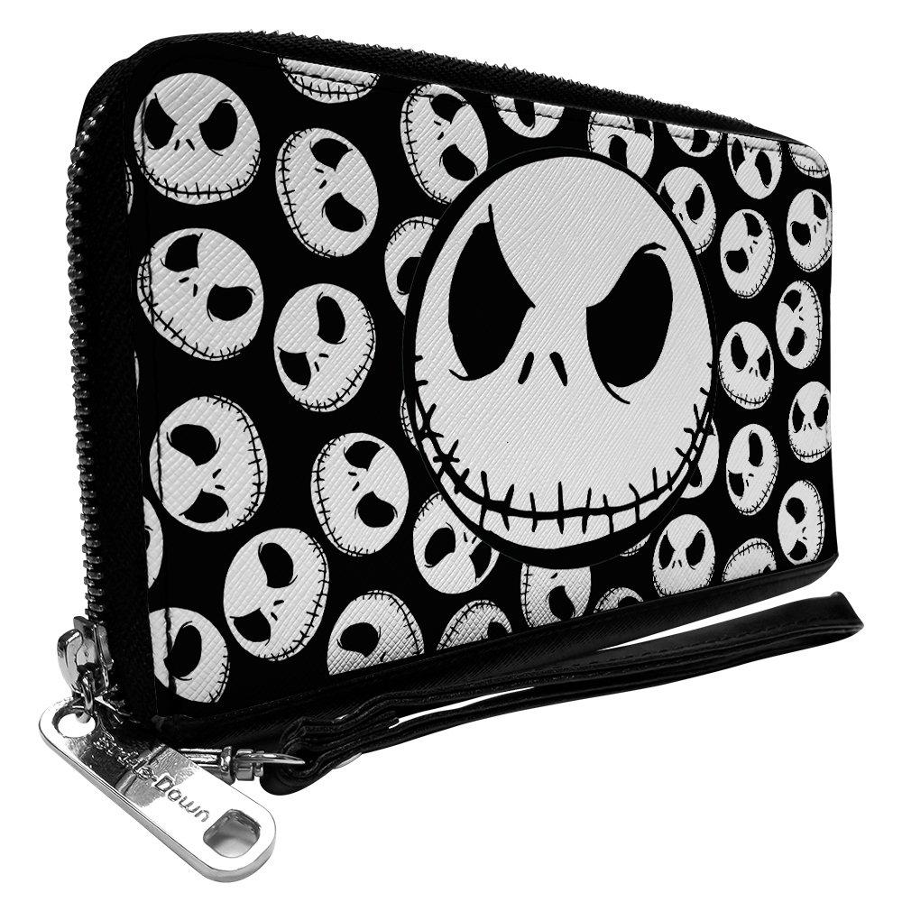 Buckle-Down Disney Nightmare Before Christmas Jack Expression Scattered Vegan Leather Bifold Wallet