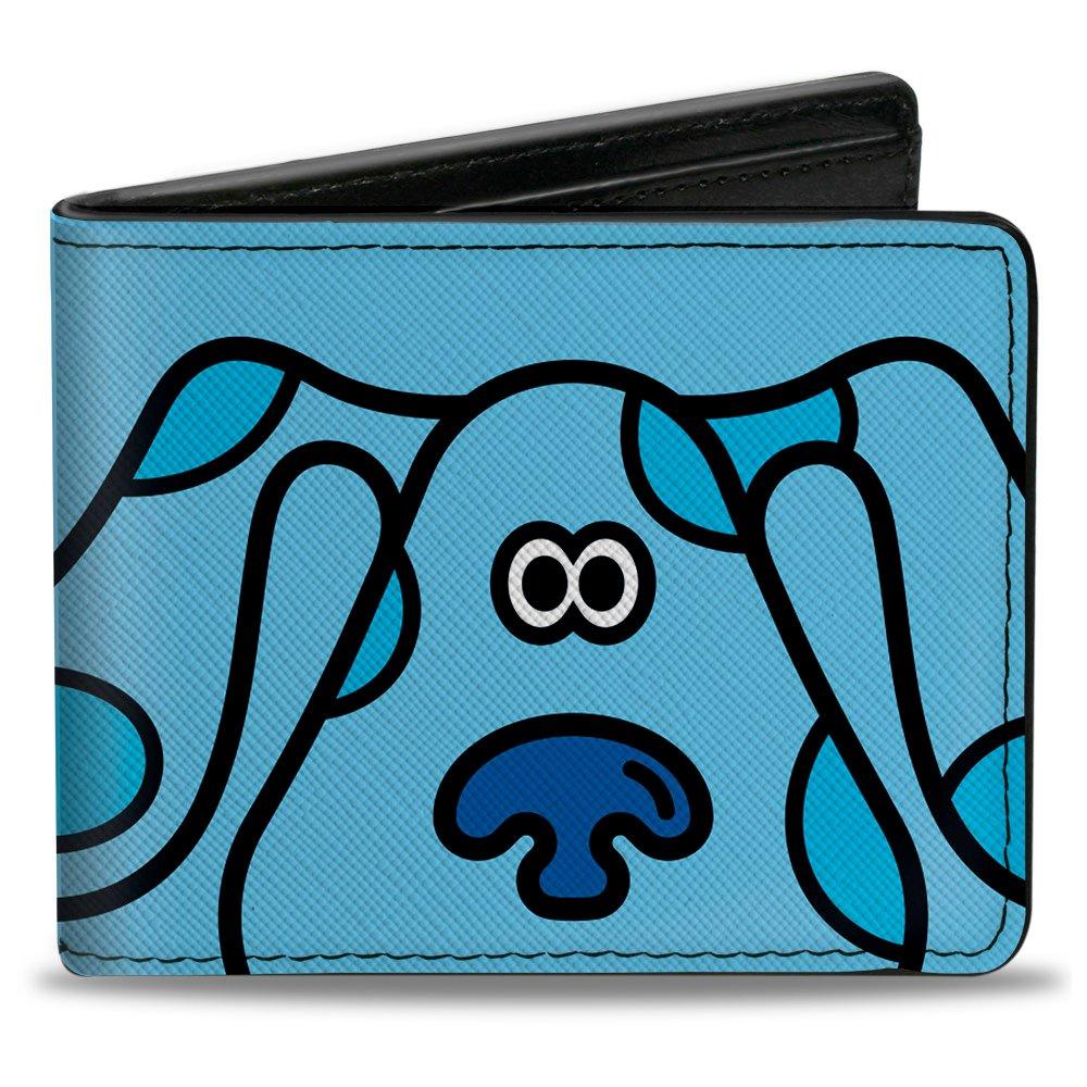 Buckle-Down Nickelodeon Blues Clues Face and Paw Print Vegan Leather Bifold Wallet, Size: One Size, Buckle Down