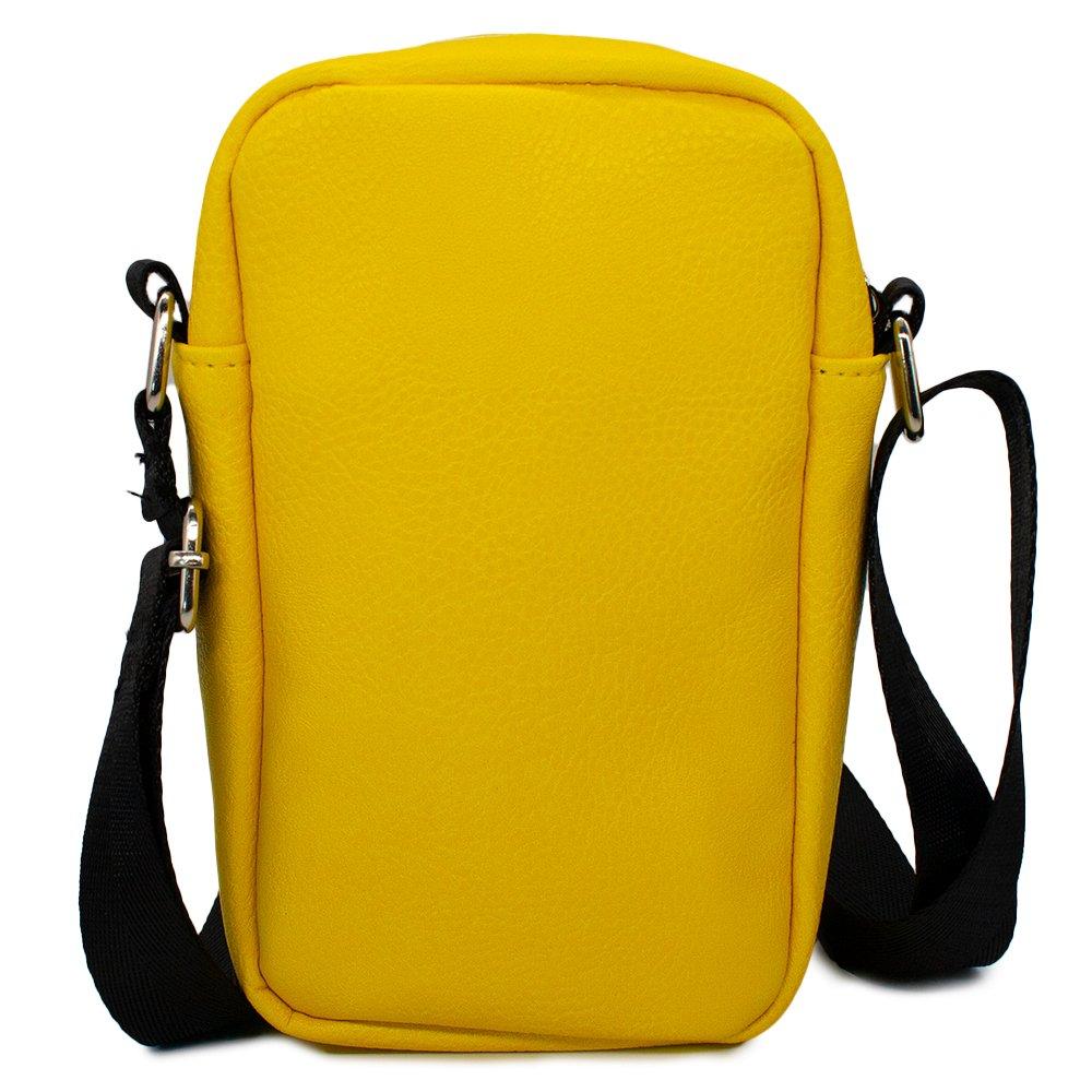 Buckle Down Disney Bag, Cross Body, Mickey Mouse Through The Years  Expressions Scattered, Yellow, Vegan Leather