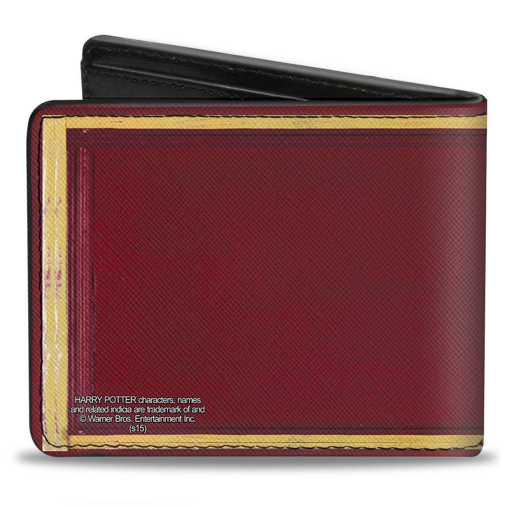 Buckle-Down The Wizarding World of Harry Potter Hogwarts Express Burgundy Men's Gold Vegan Leather Bifold Wallet